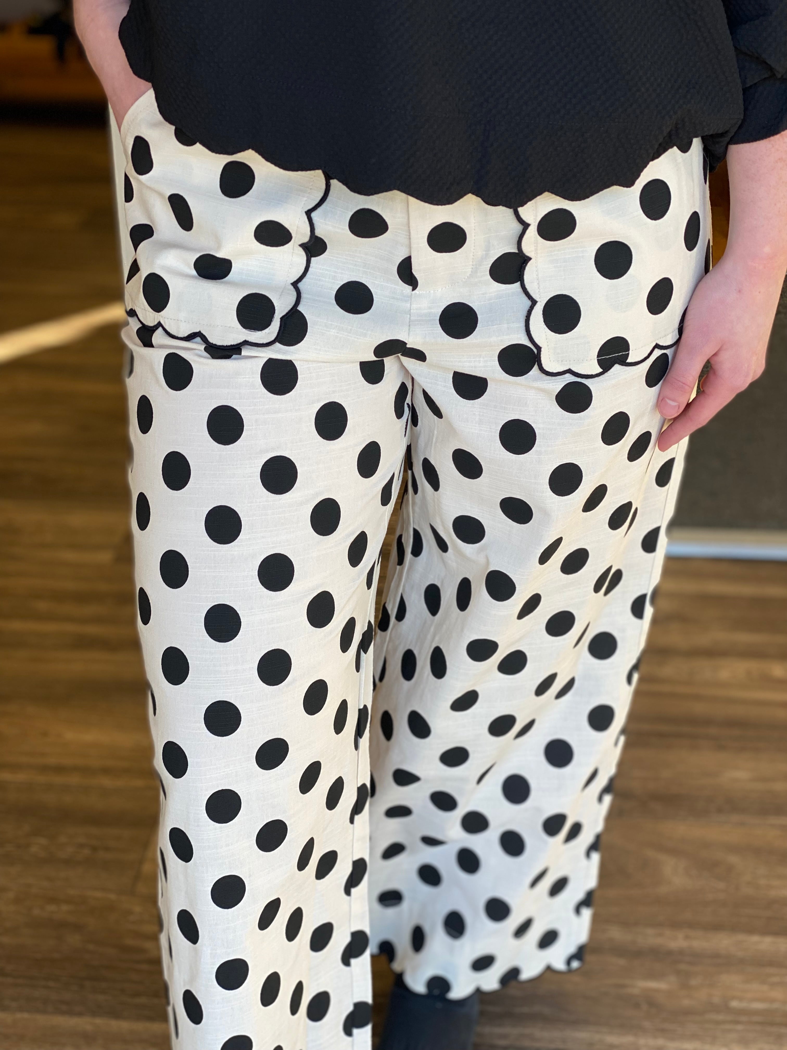 Perfect Polka Dot Pants - Black