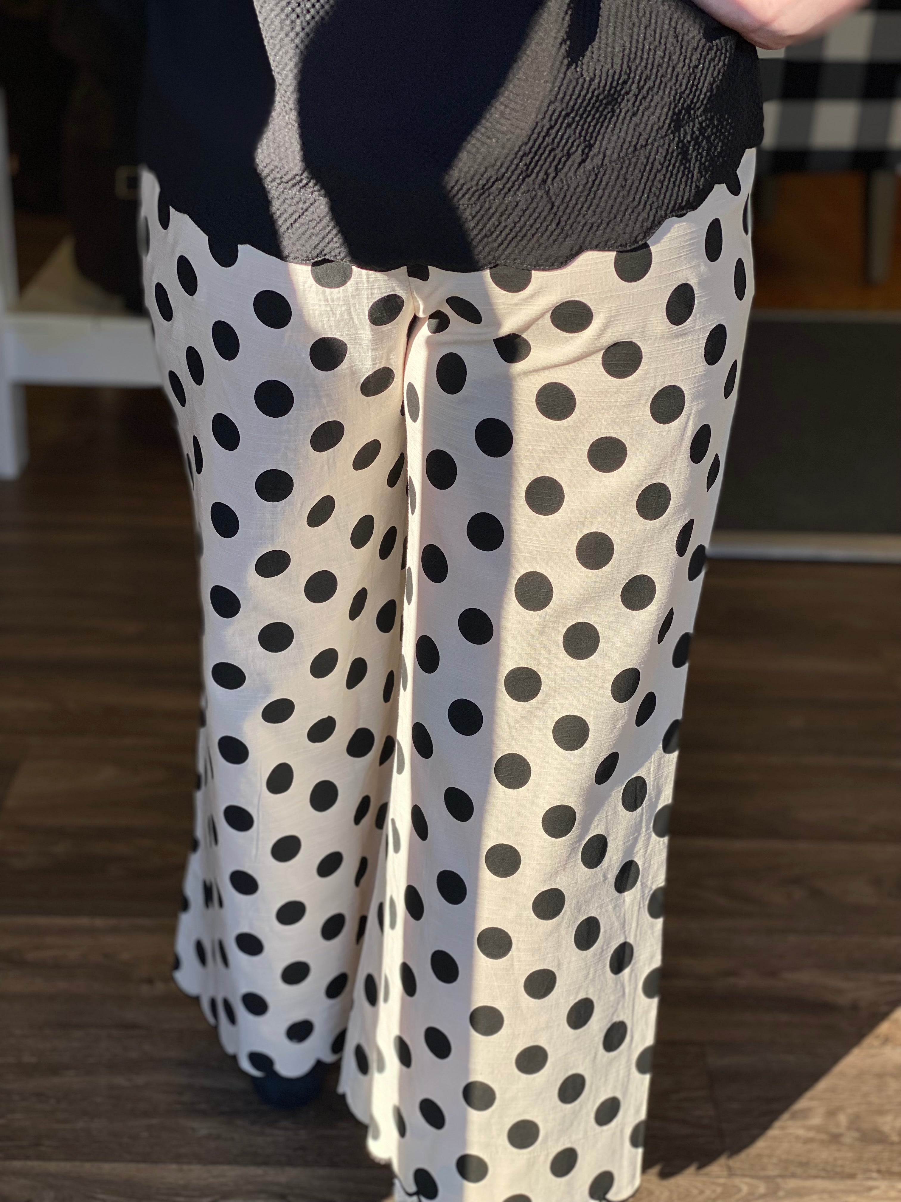 Perfect Polka Dot Pants - Black