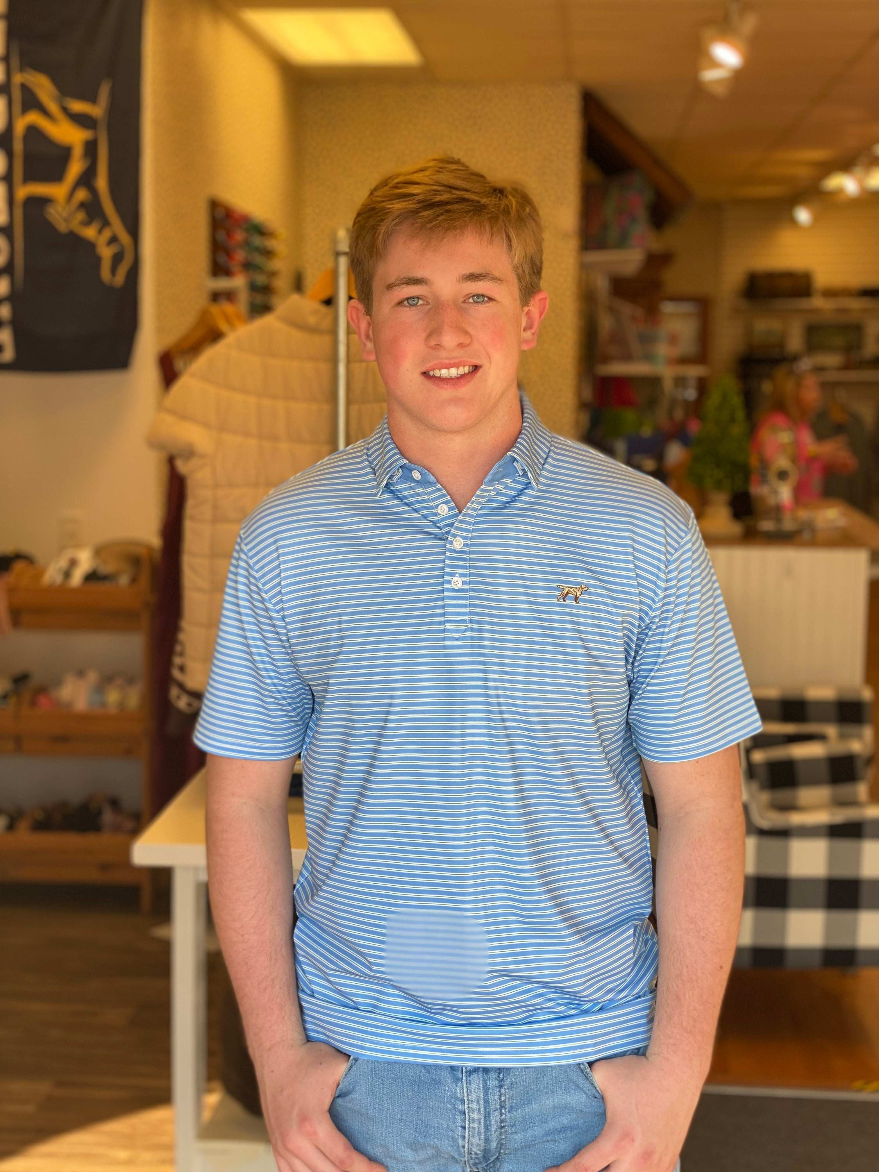 Fieldstone Carlisle Polo - Blue/Green