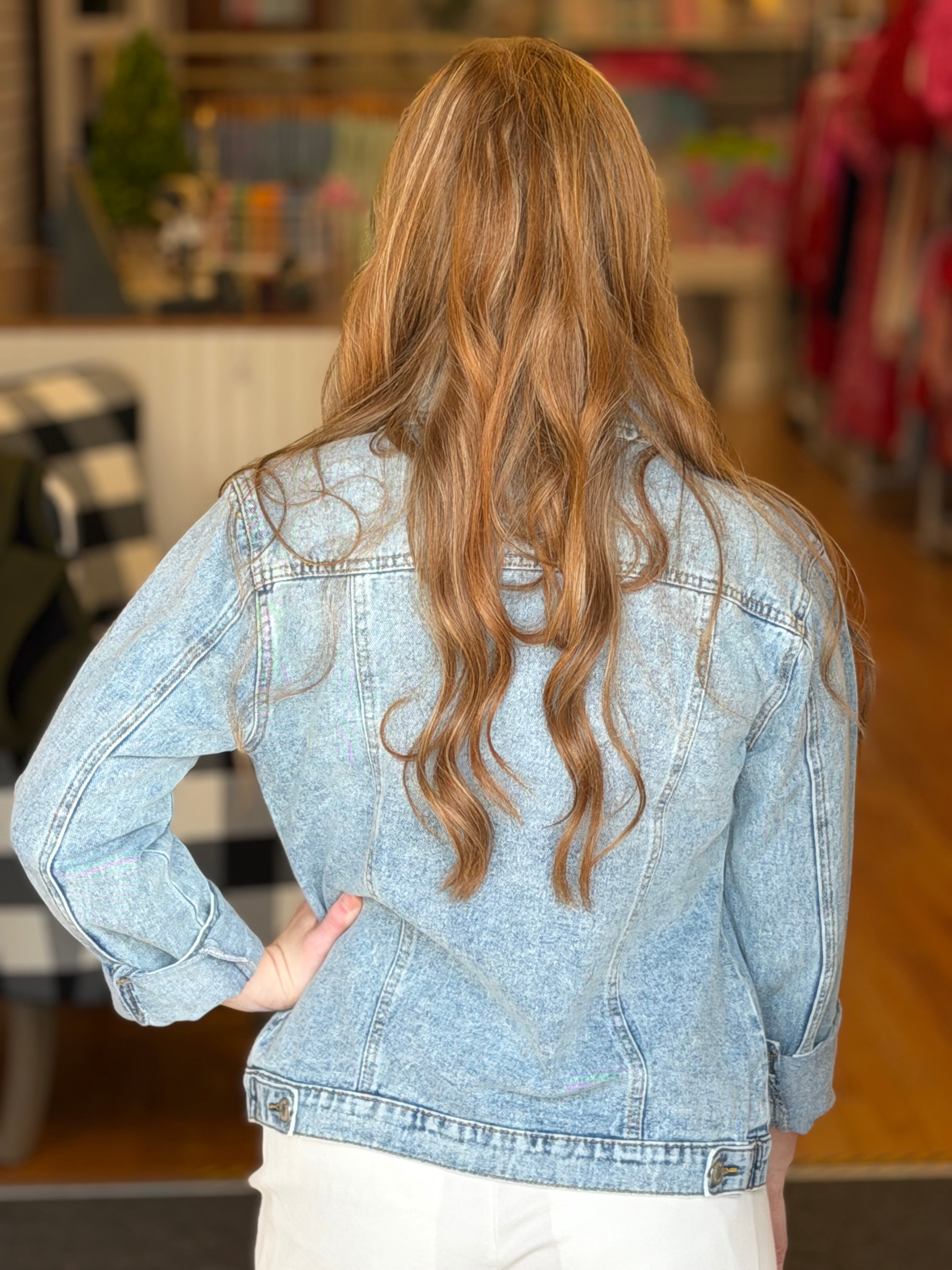 Casual Cotton Denim Jacket - Light Blue