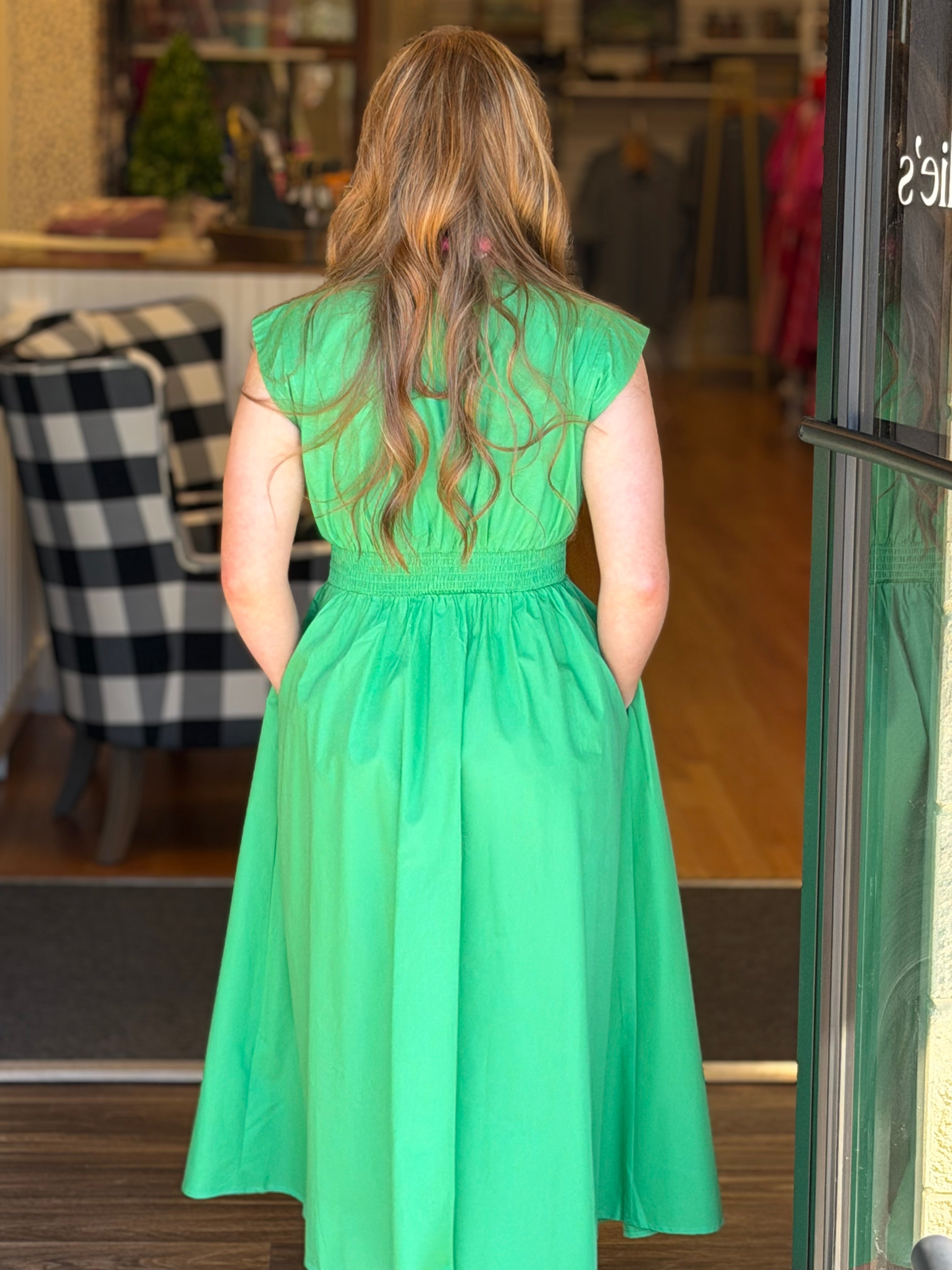 Hole In One Dress - Green