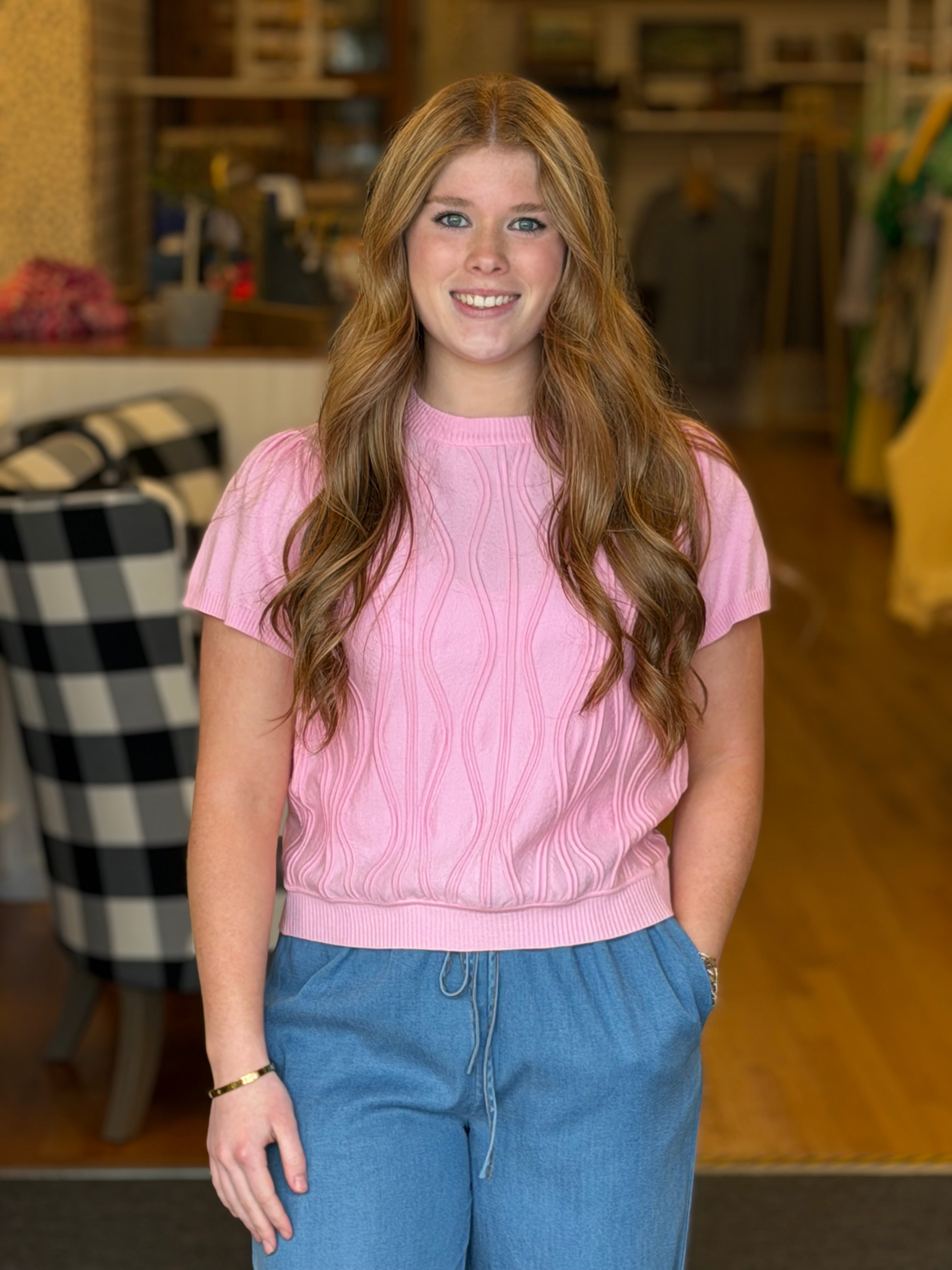 A Date For Brunch Top - Pink