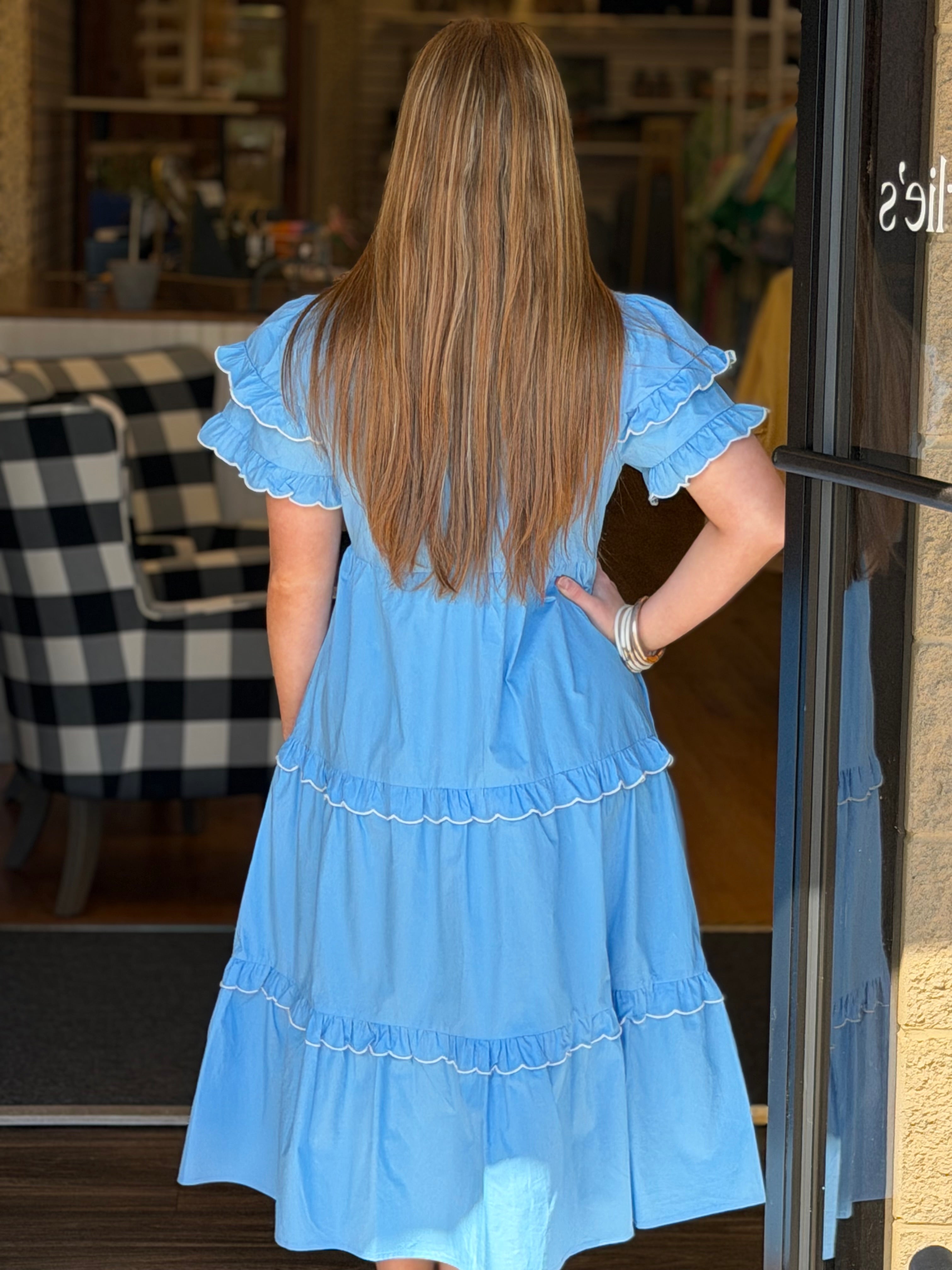 The Madilyn Dress - Blue