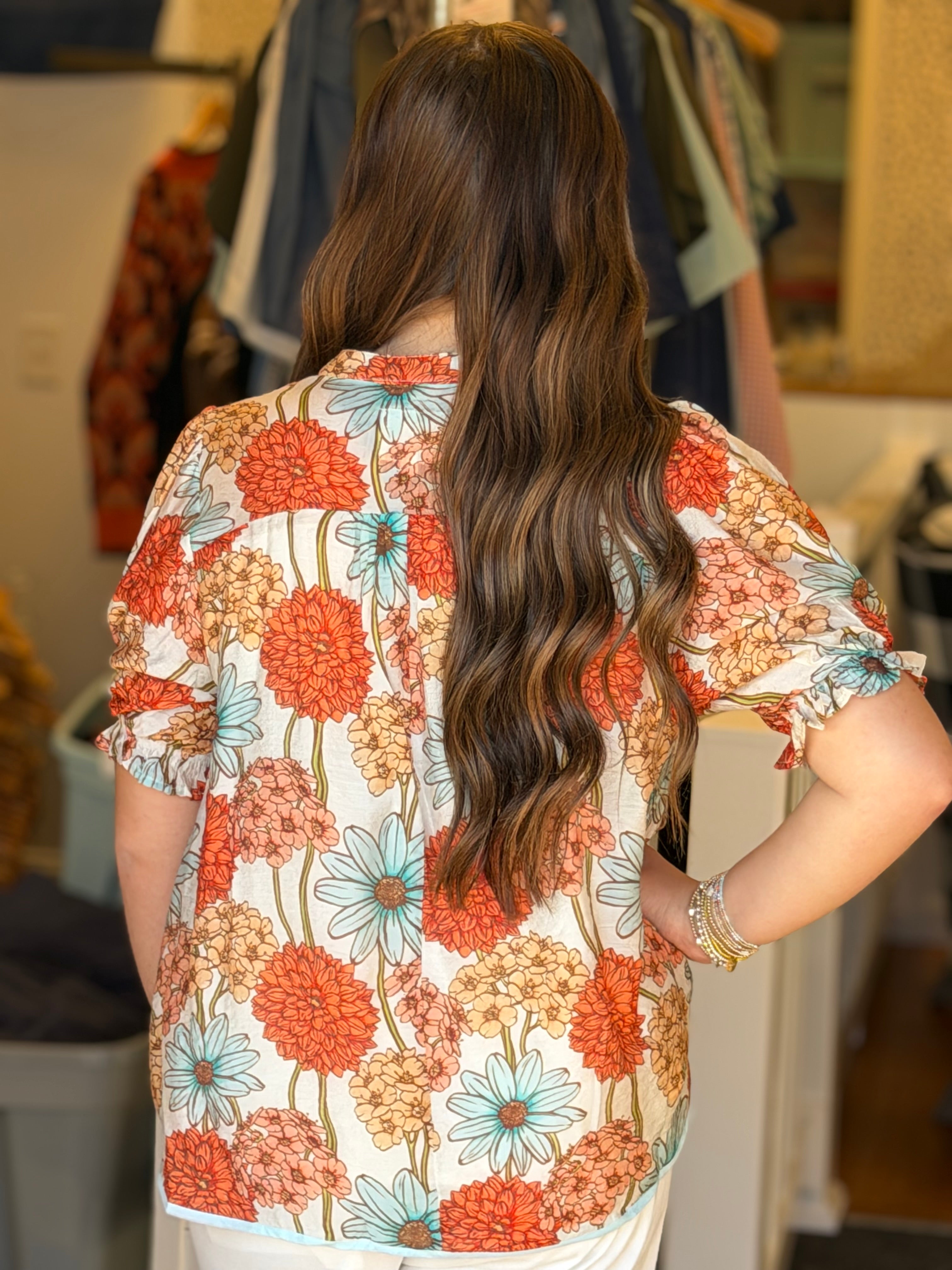 Flower Print Top