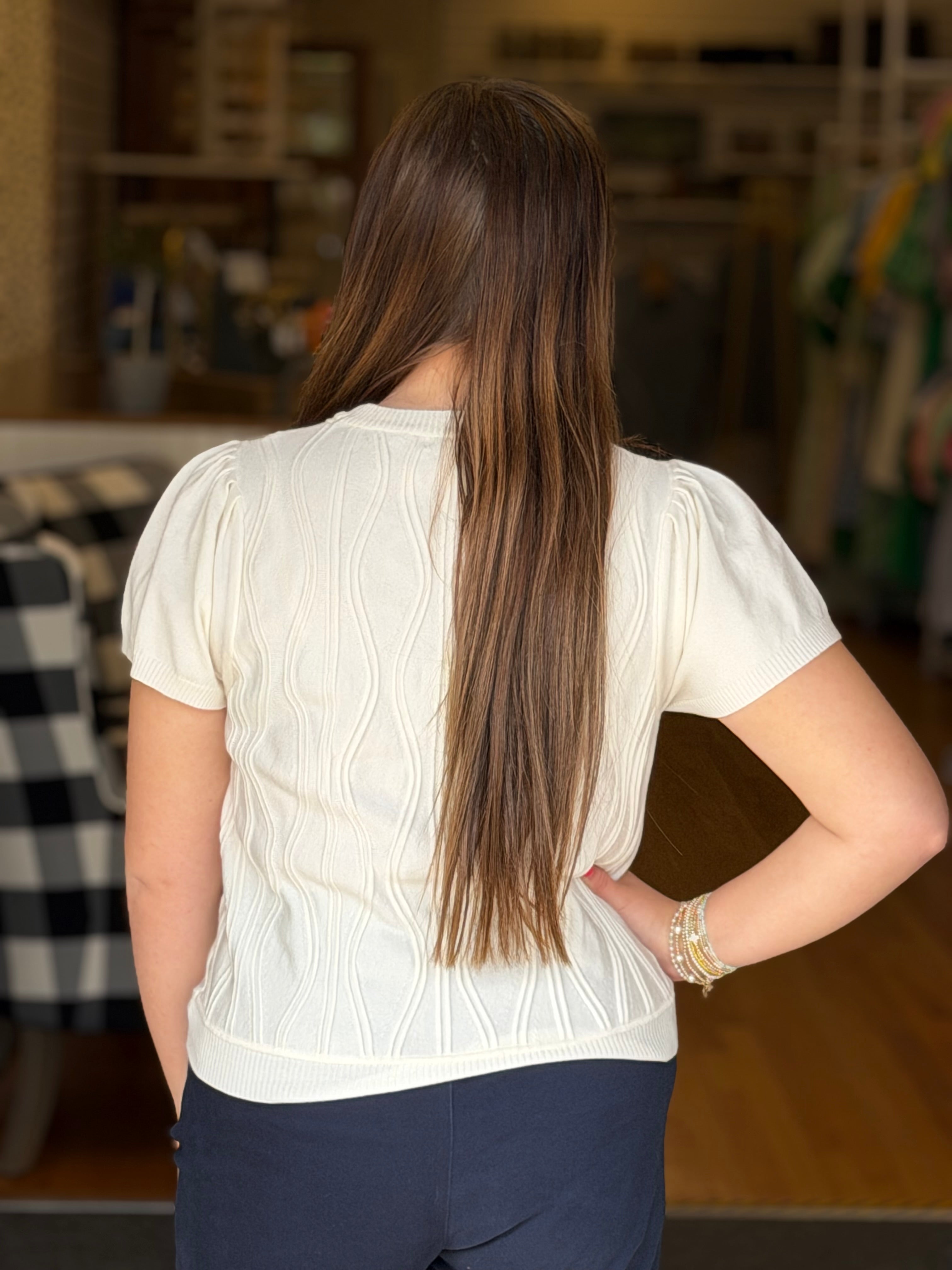 A Date For Brunch Top - Off White