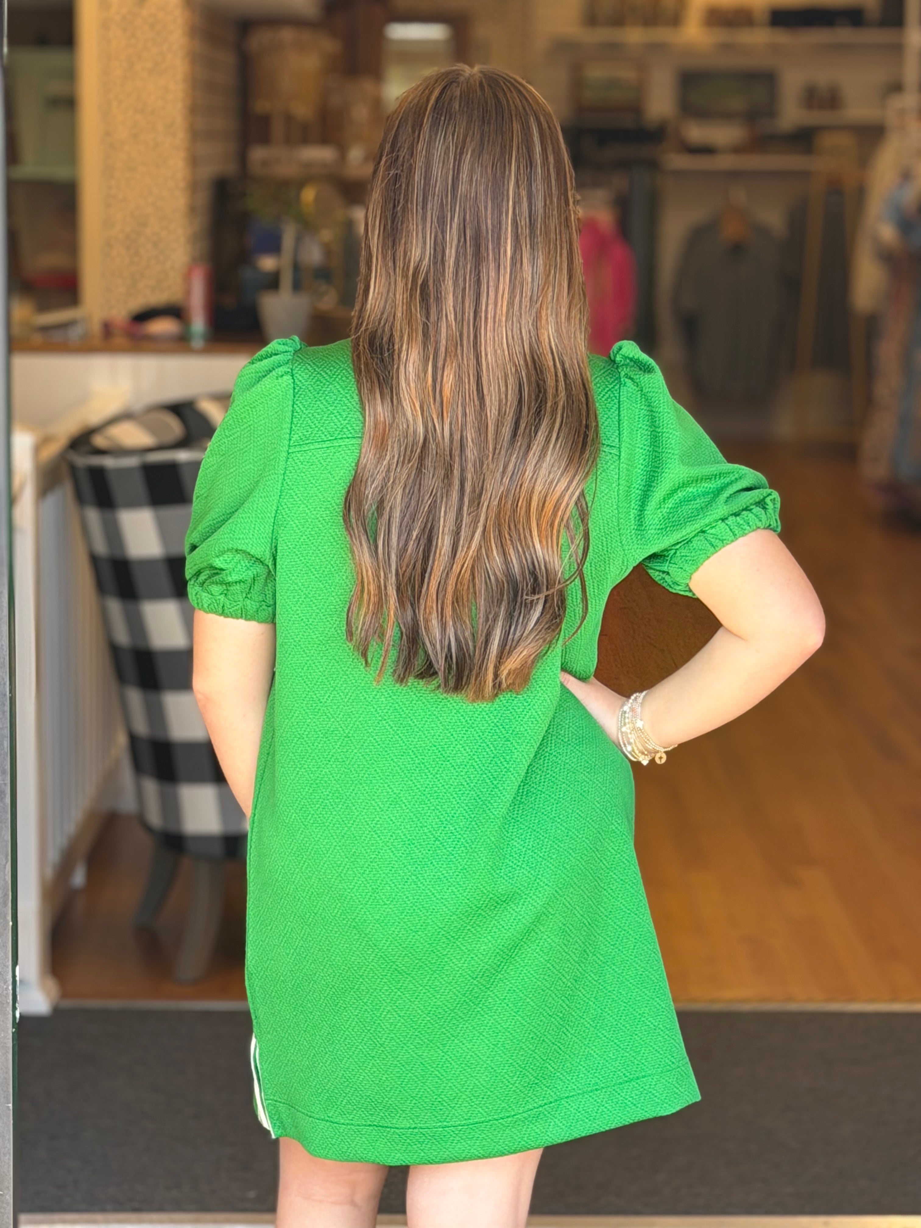 Mary Square Andie Dress - Green