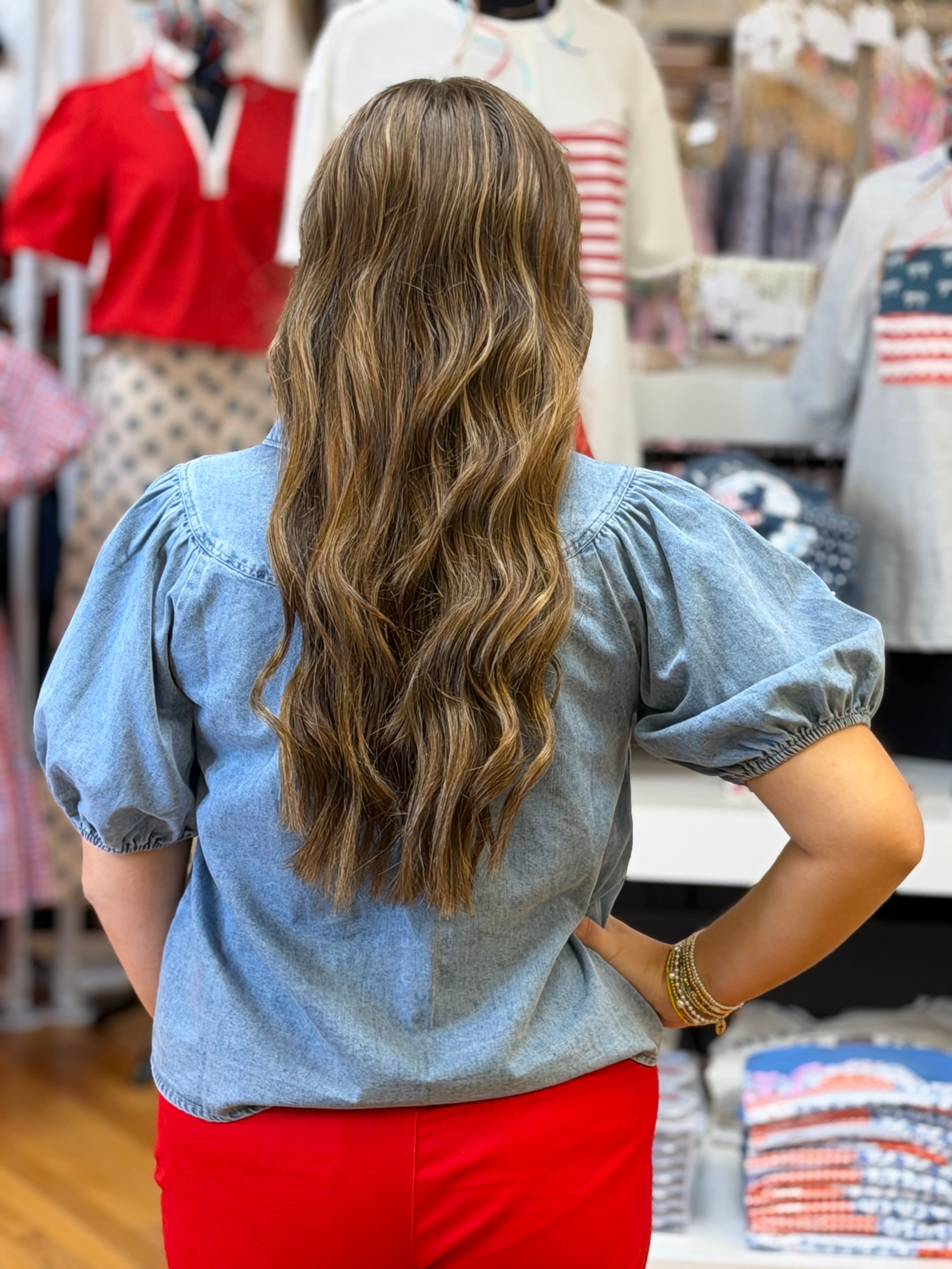 Sweet Summertime Denim Top