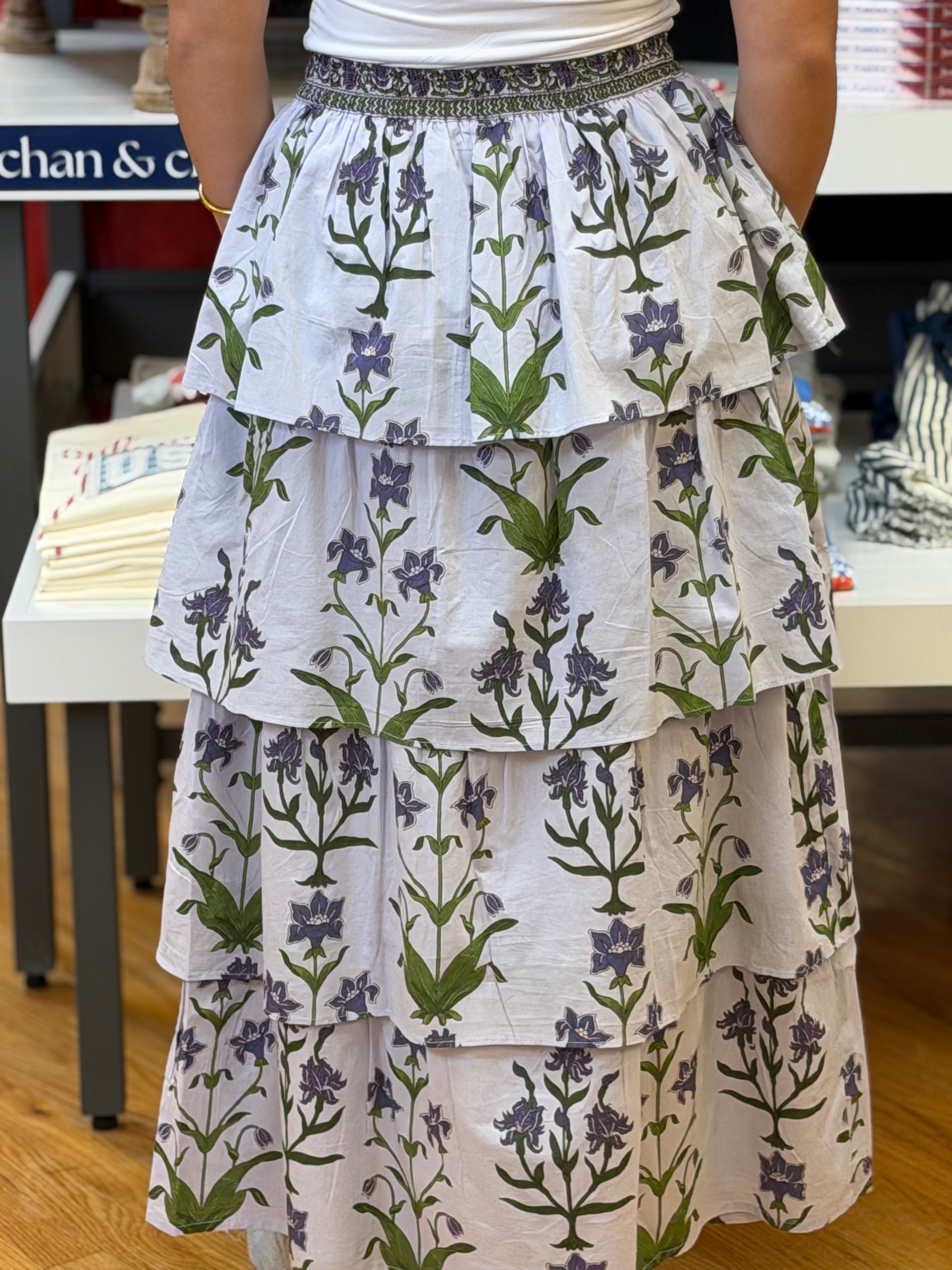 Heart of Grace Ruffle Cascade Maxi Skirt - Iris Lavender
