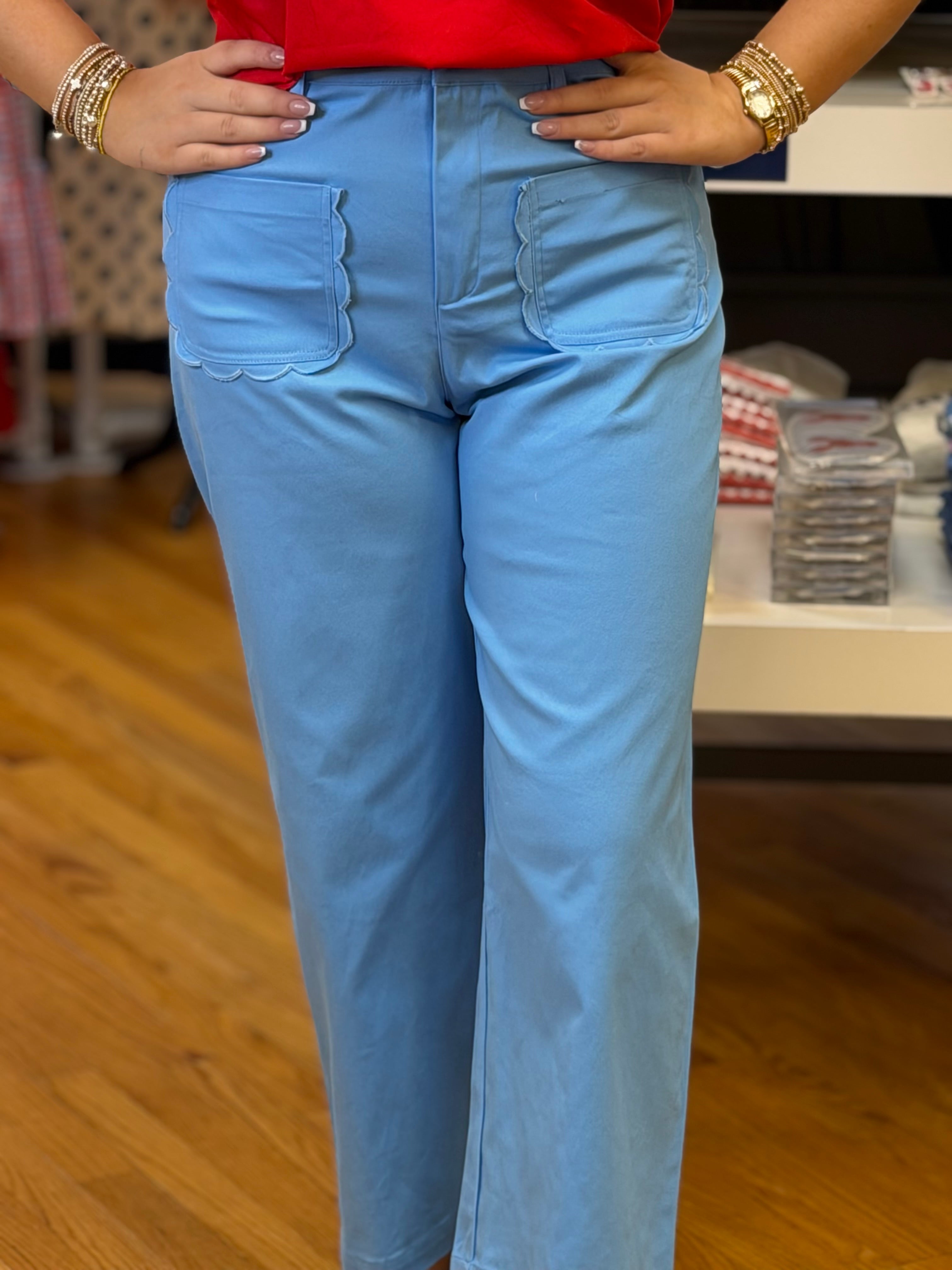 Casual Spring Pants - Blue