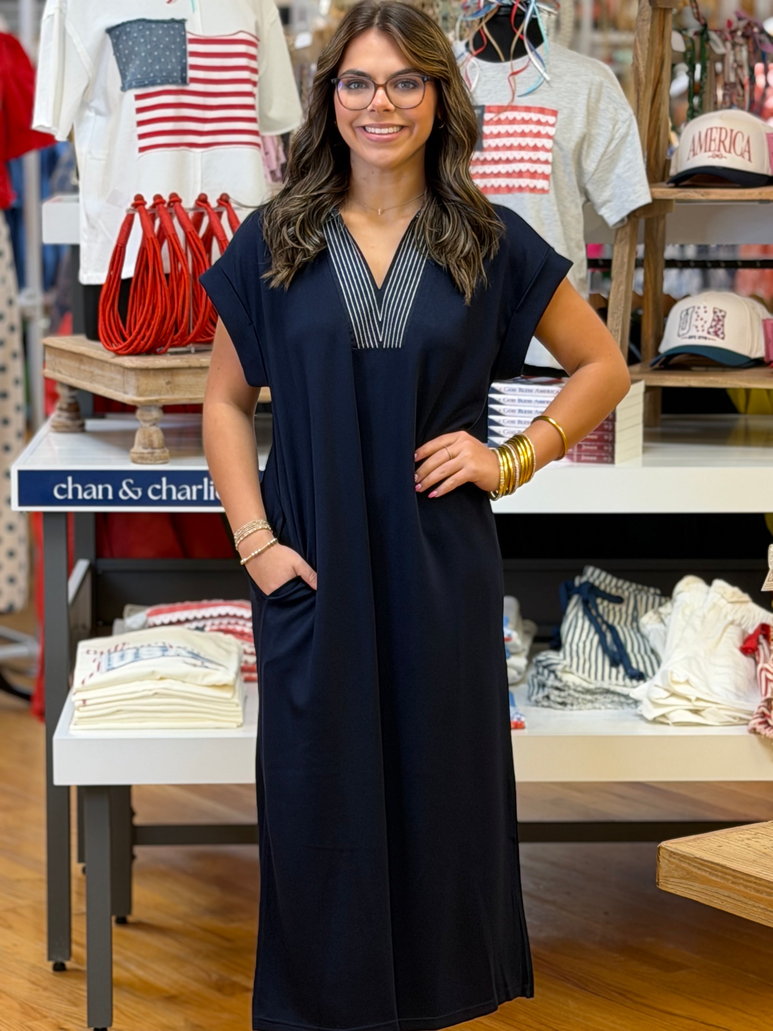The Mandy Dress - Navy