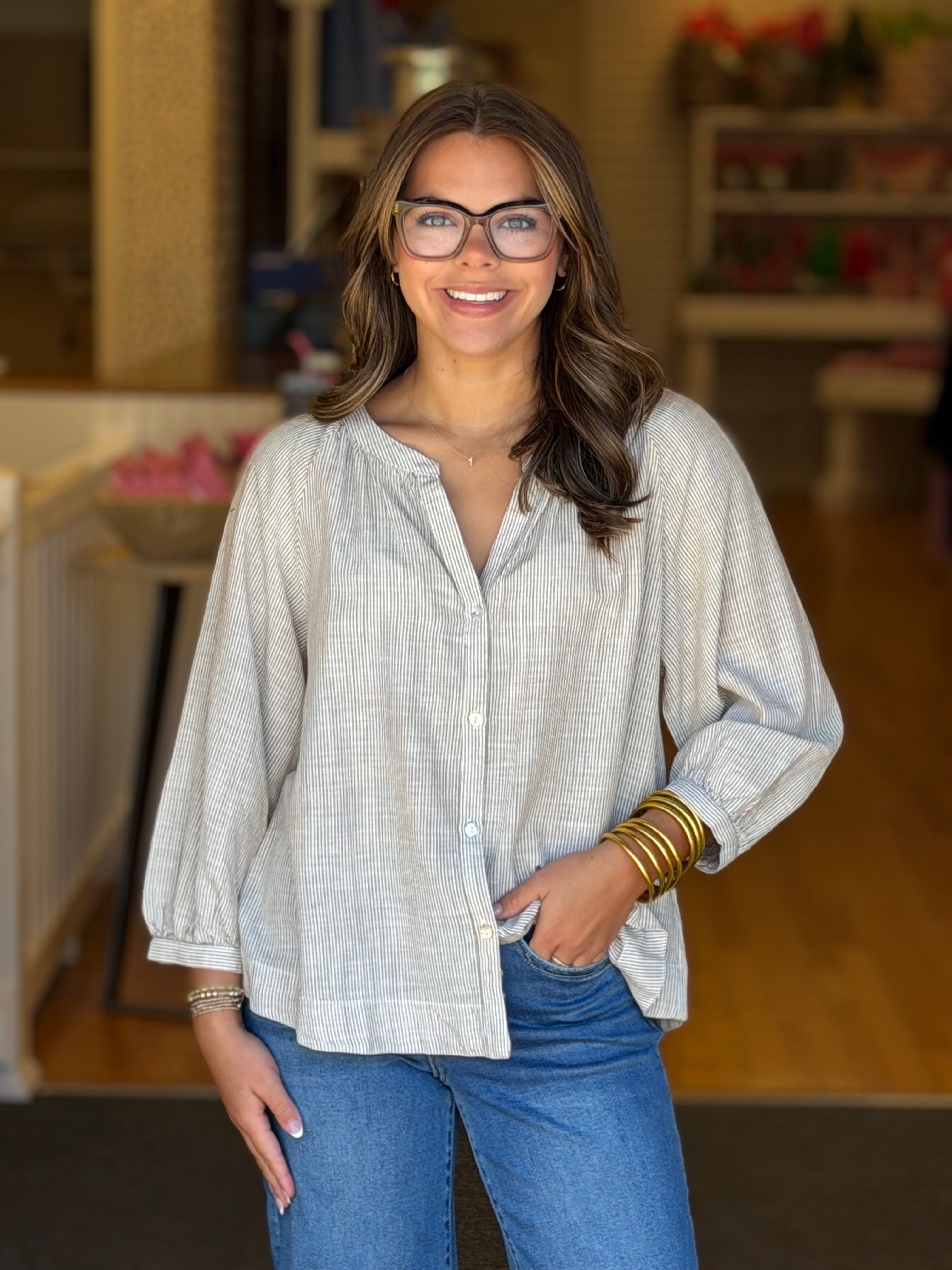Casual Spring Top - Khaki