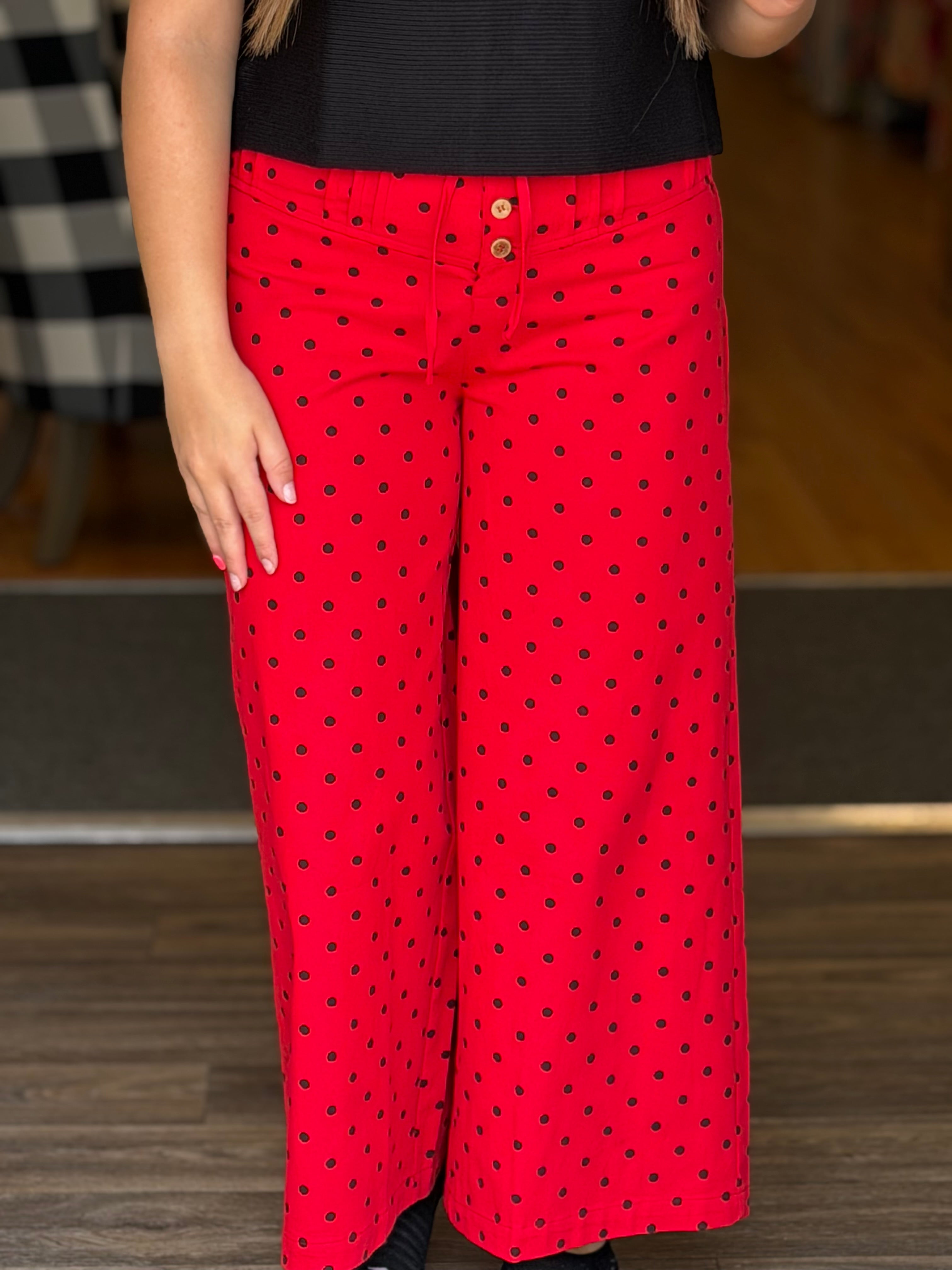 Game Day Pants - Red and Black