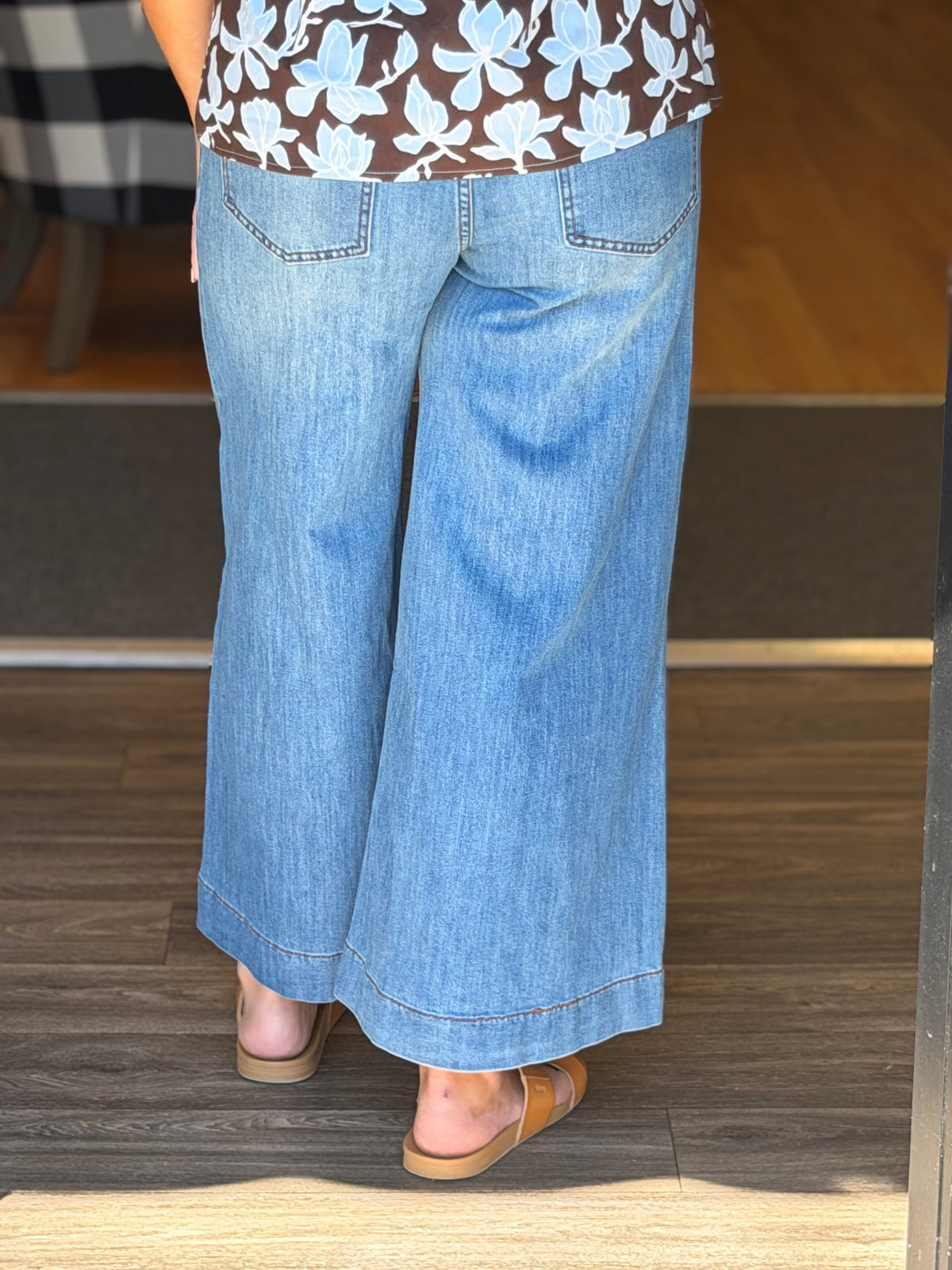Wide Leg Denim Pants