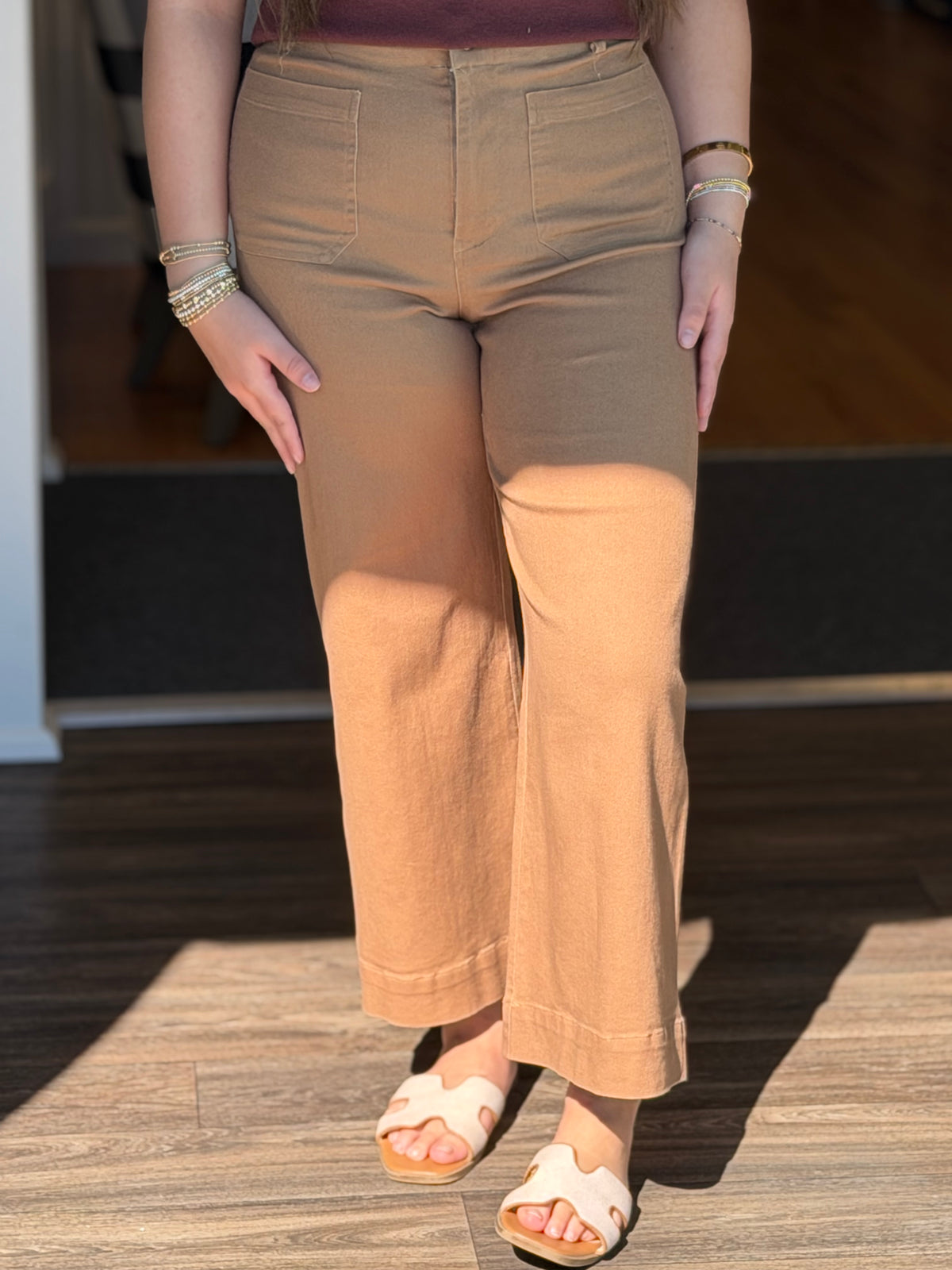 Soft Washed Wide Leg Pants - Coco