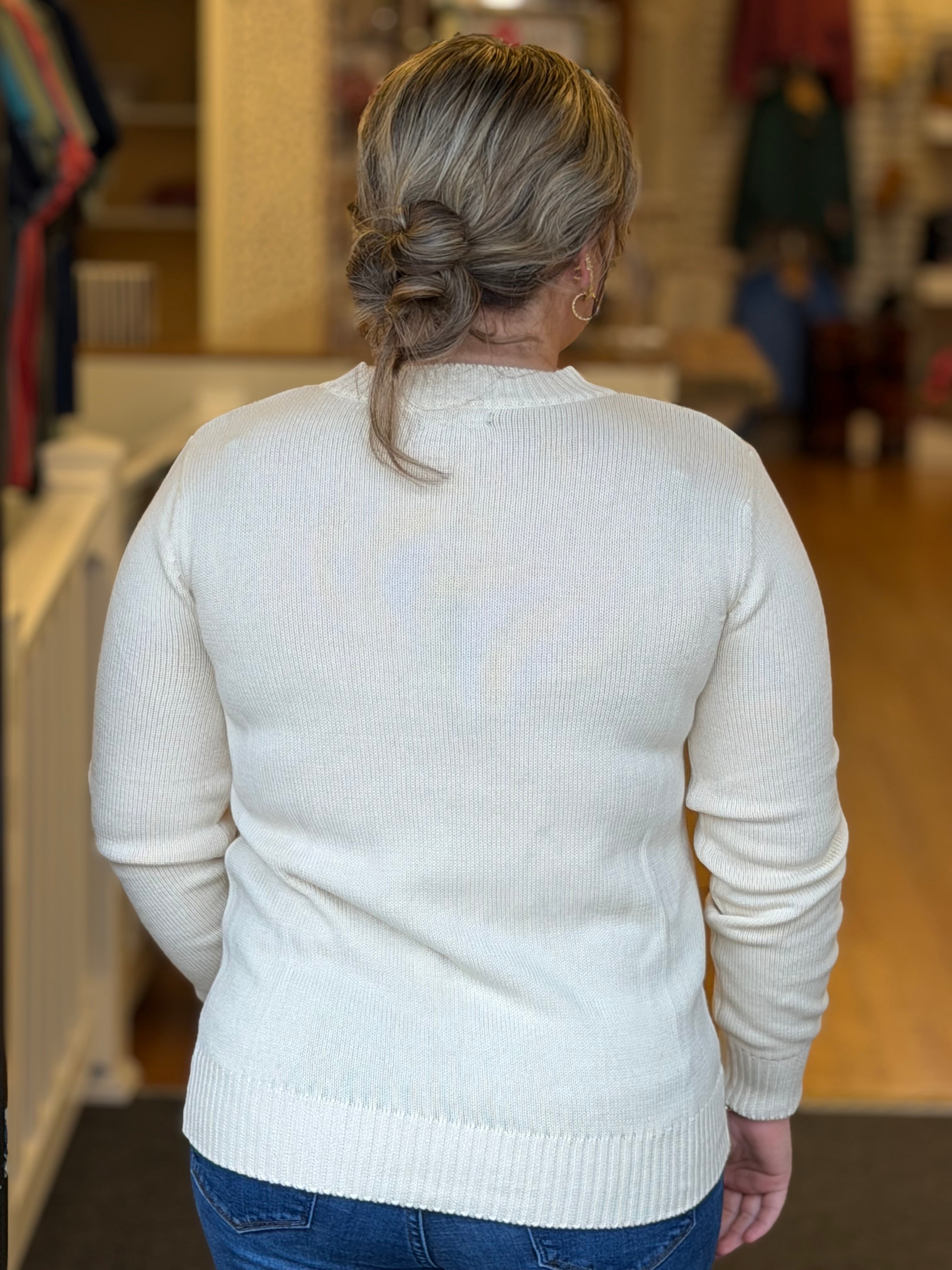 Simply Southern Ivory American Flag Sweater