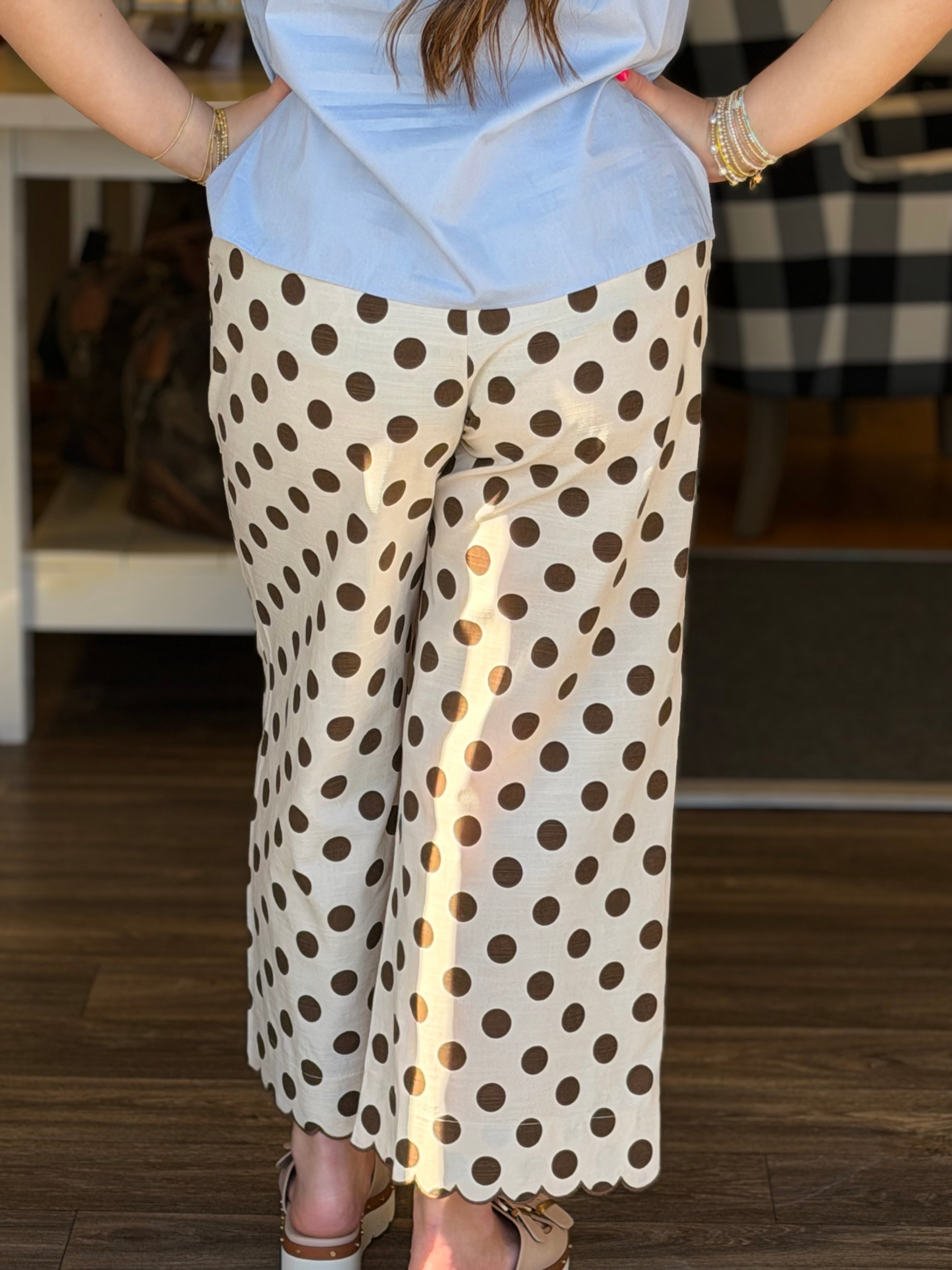 Perfect Polka Dot Pants - Brown