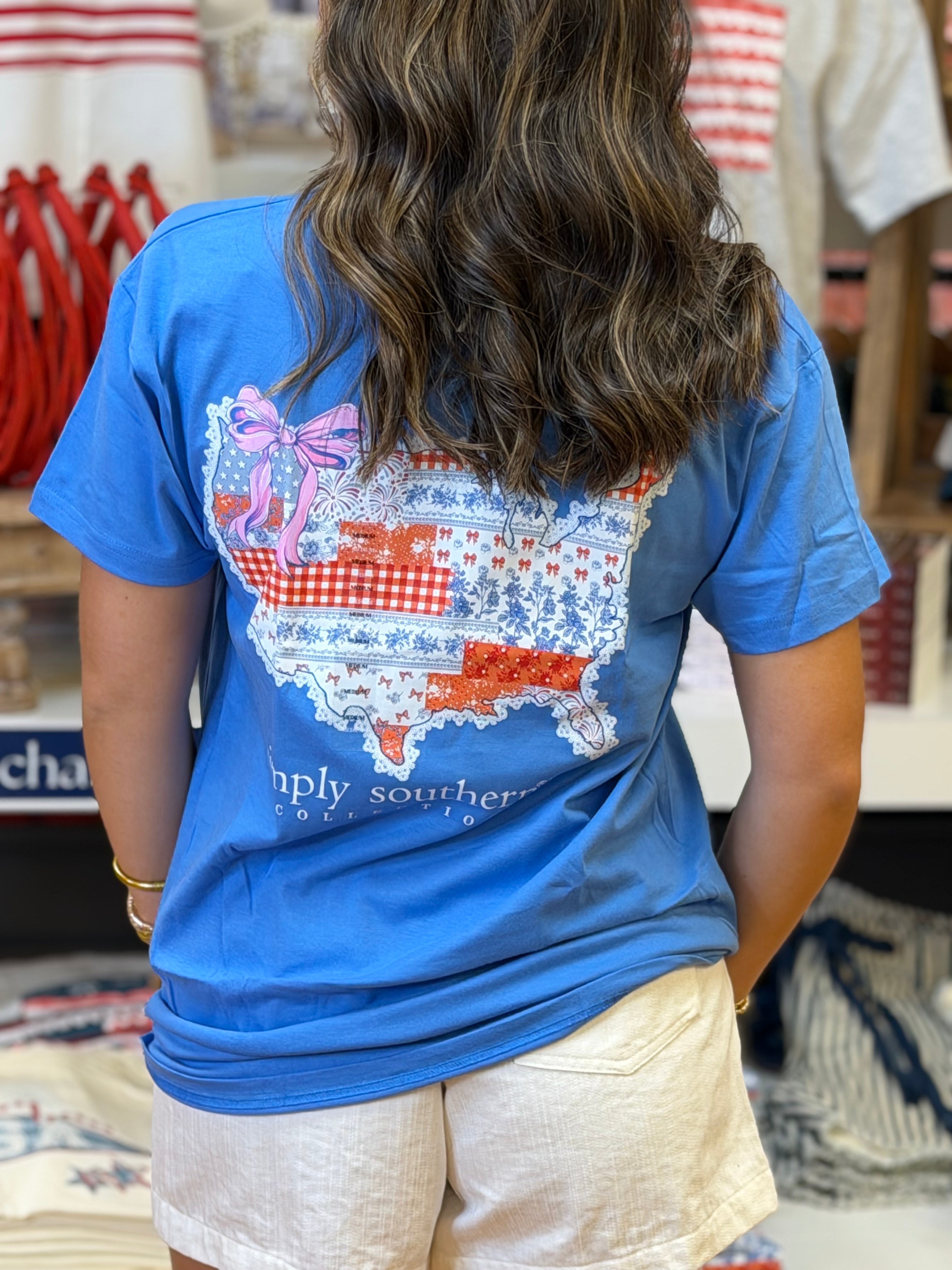 Simply Southern USA Patchwork Tee