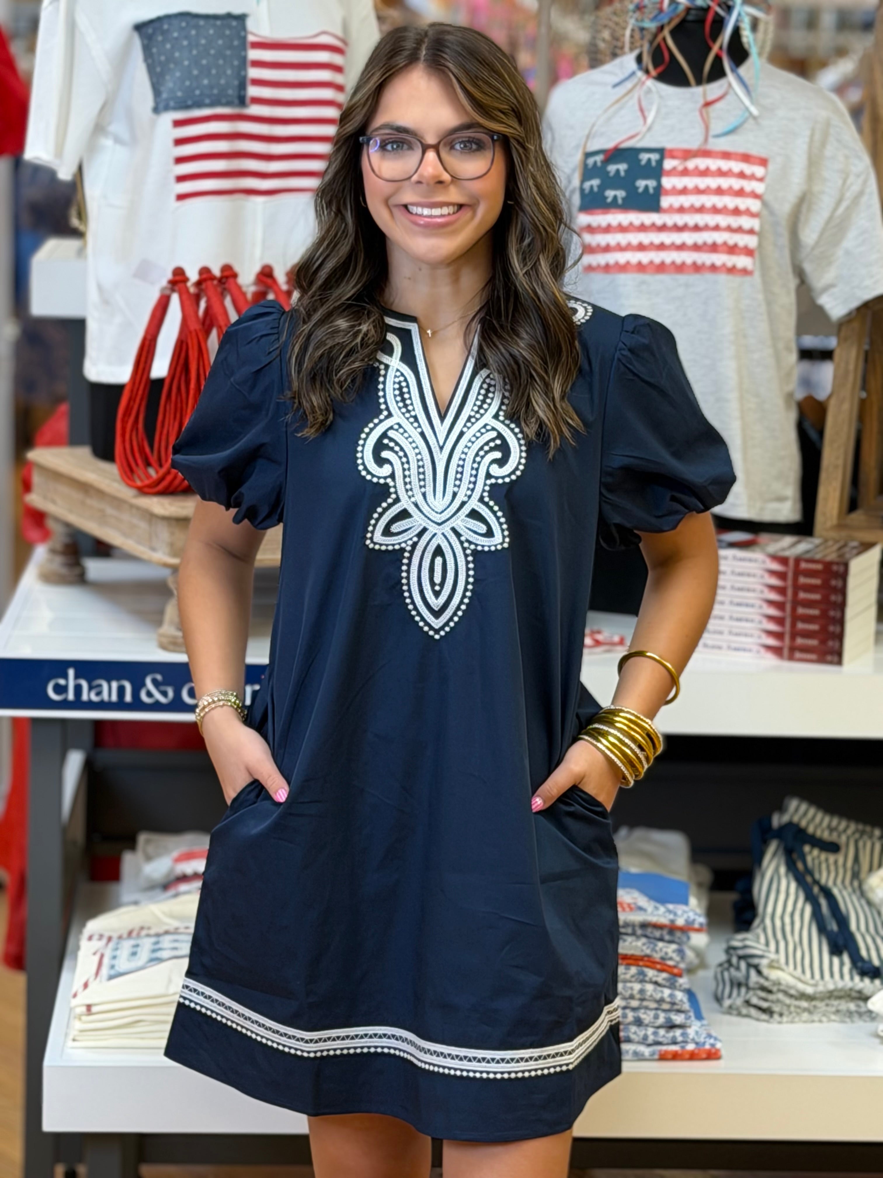 The Lacie Dress - Navy