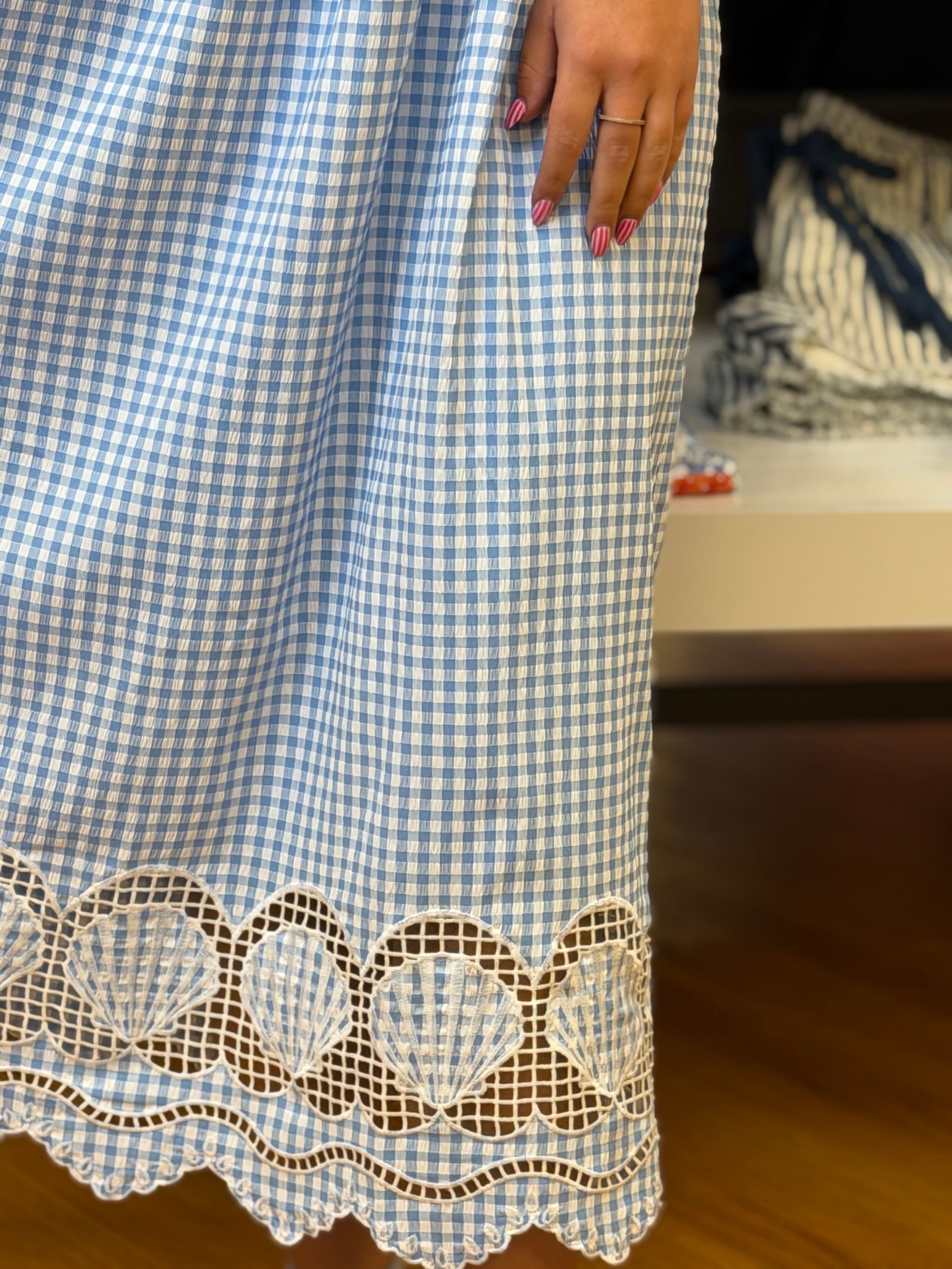 The Janet Dress - Blue and White Gingham