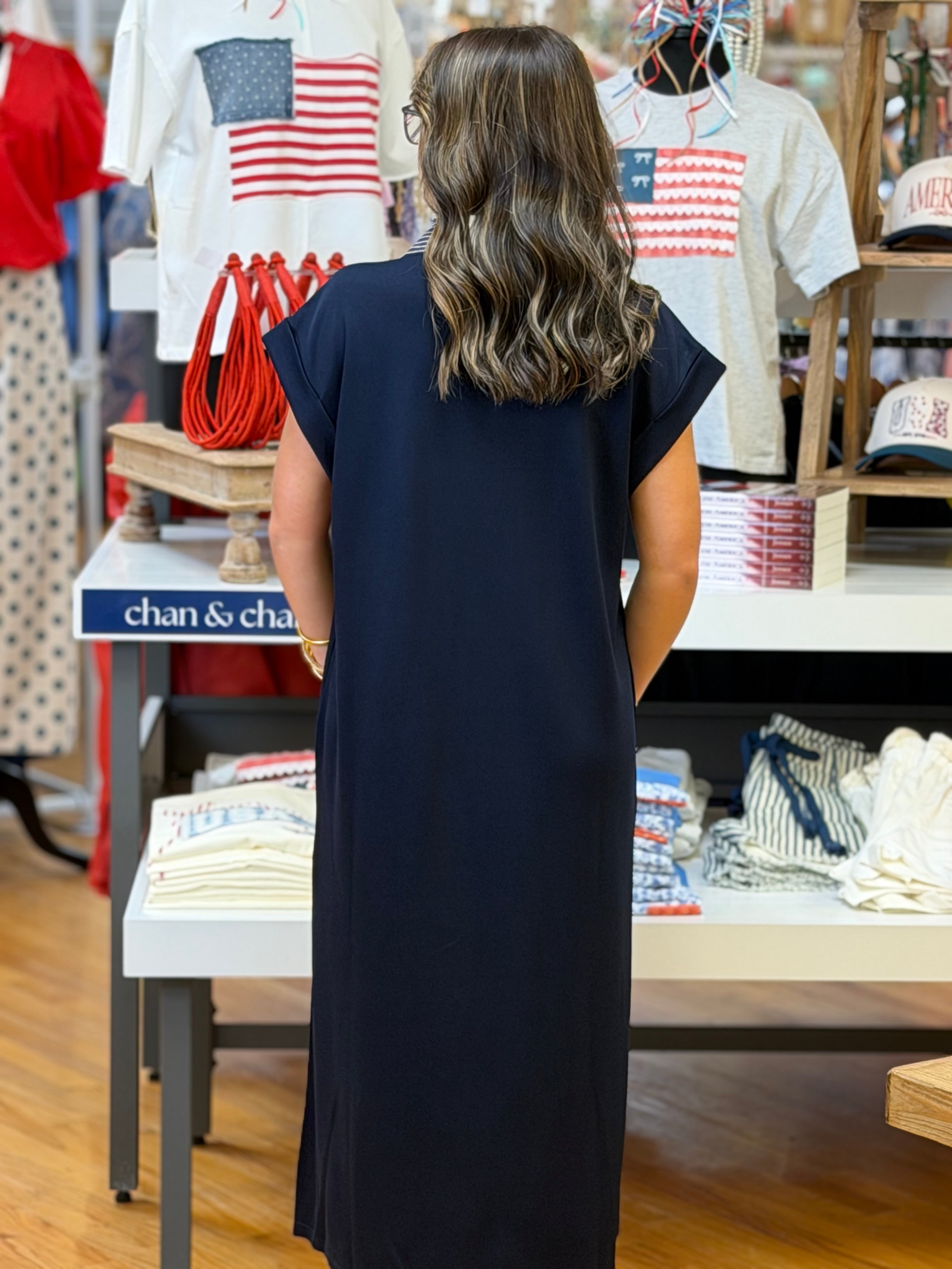 The Mandy Dress - Navy