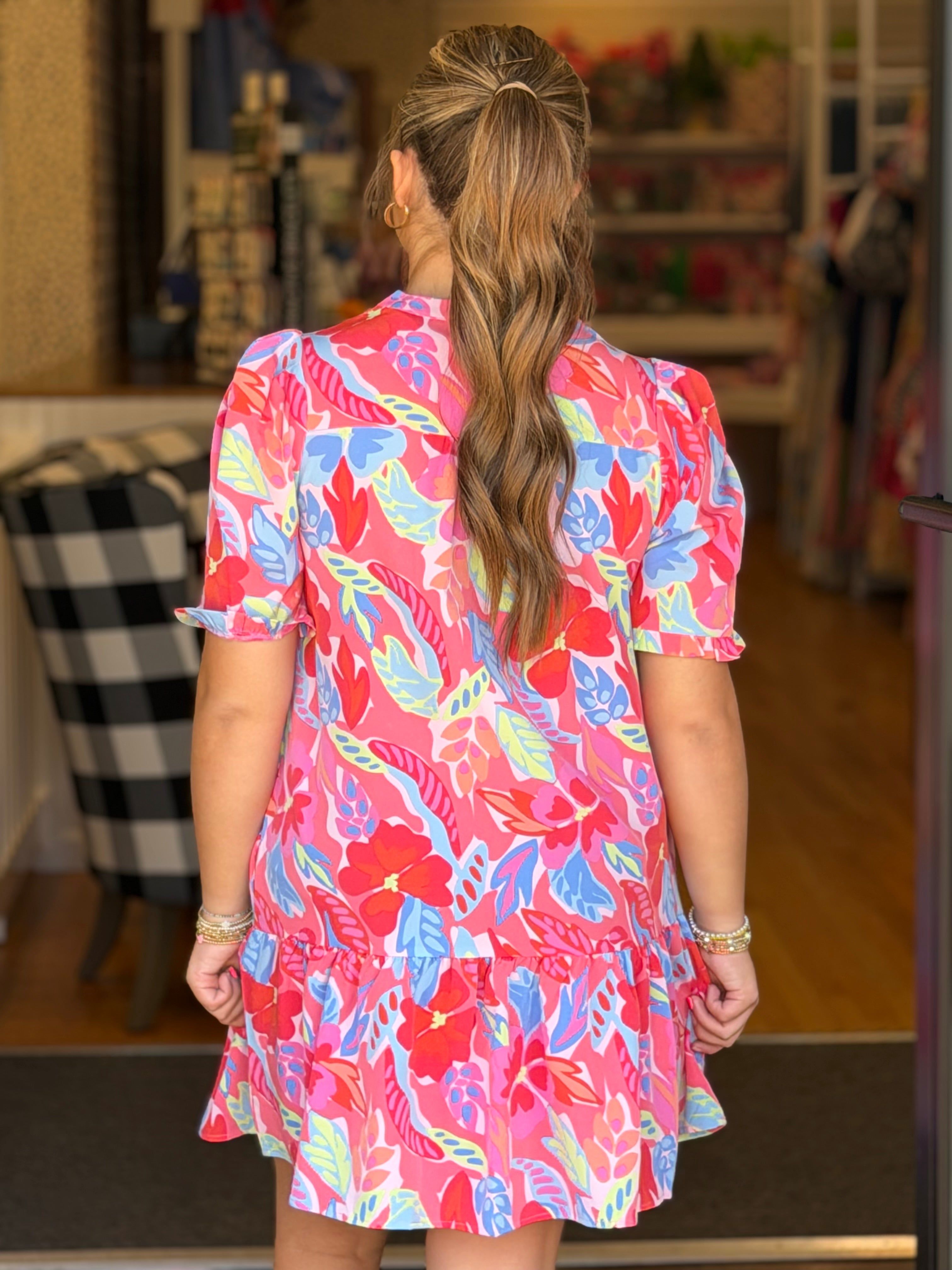 Mary Square Natalia Dress - Fiji Breeze Pink