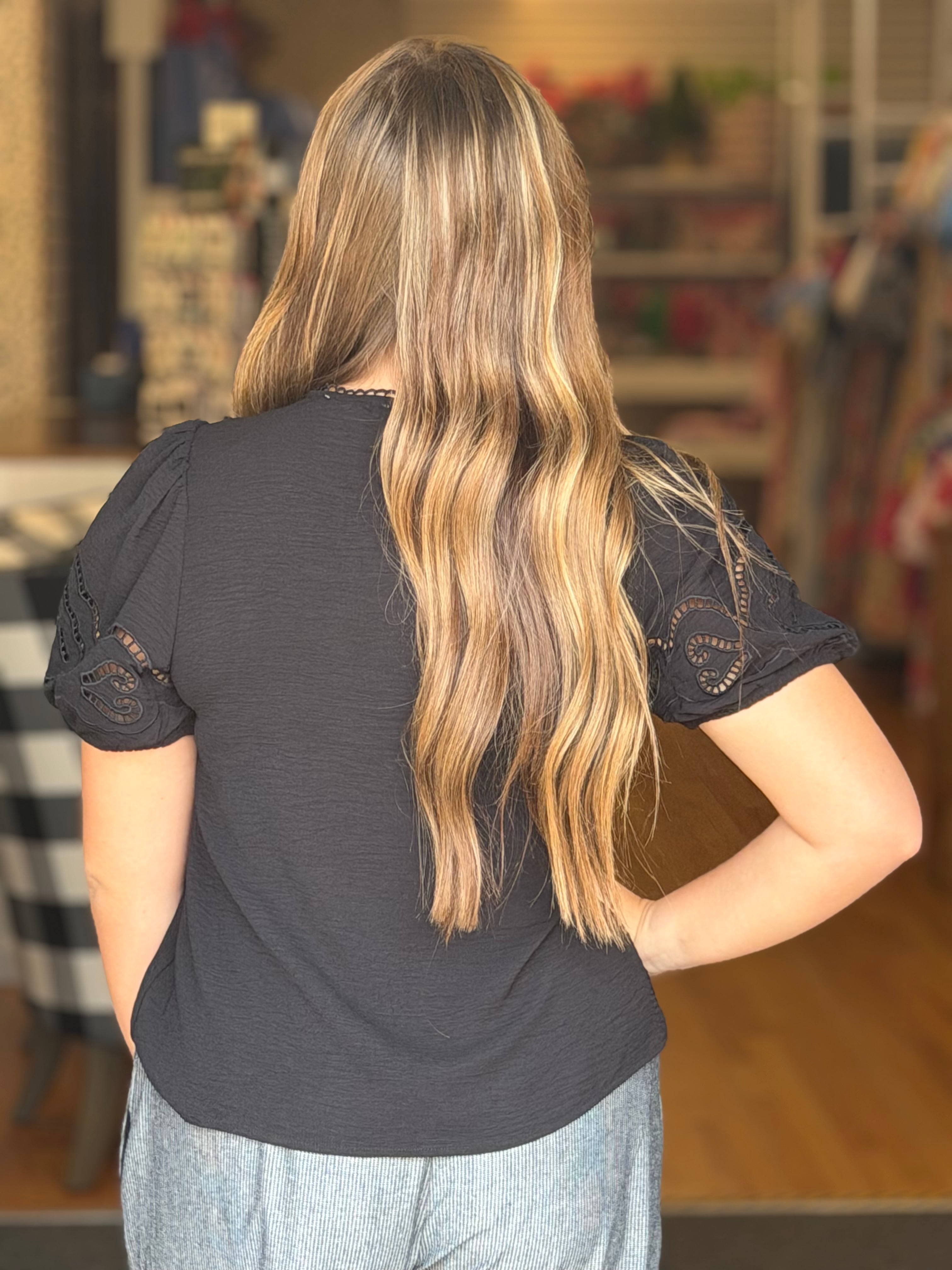 Mary Square Haley Top - Black