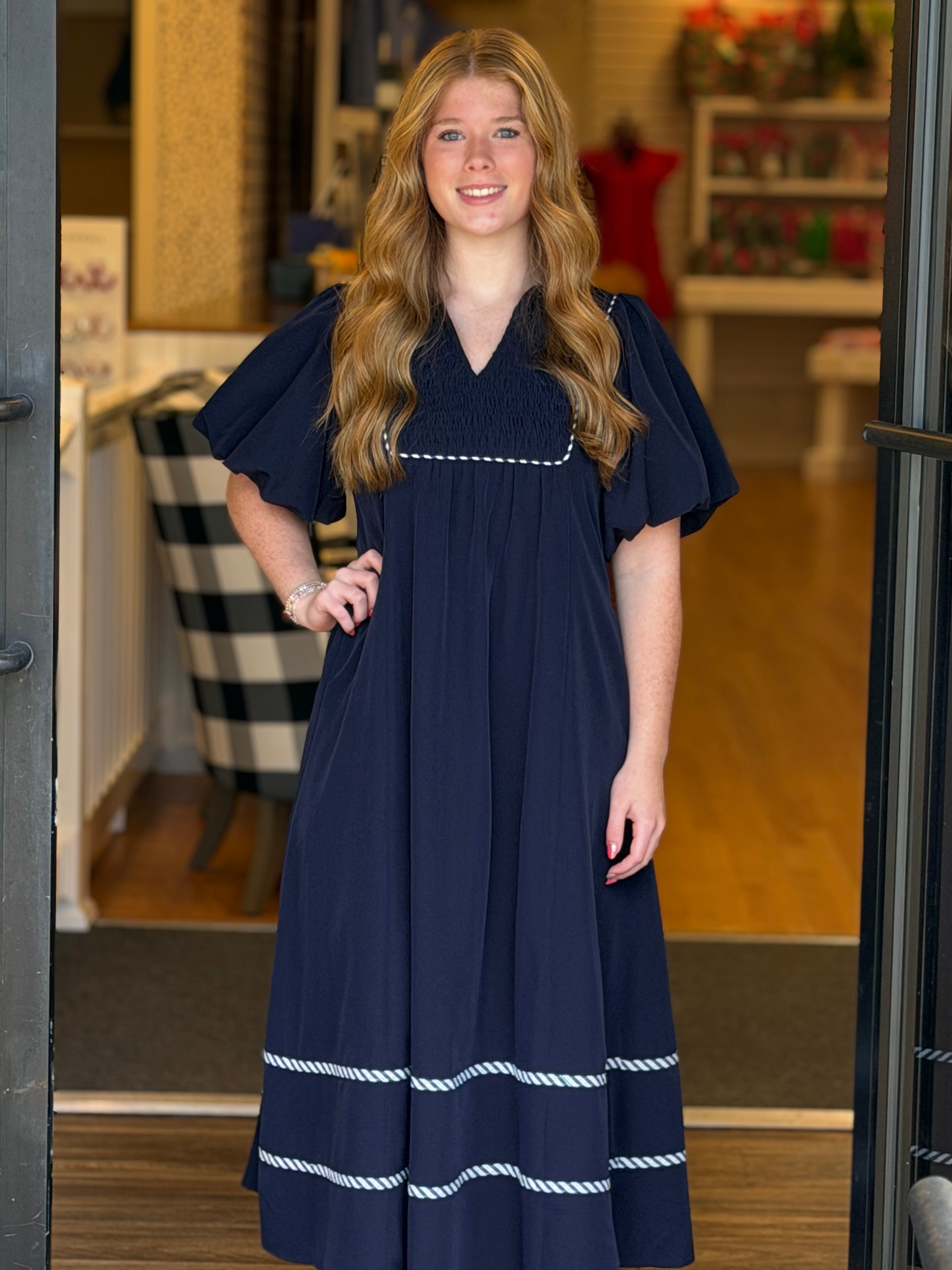 I Wanna Go Dress - Navy