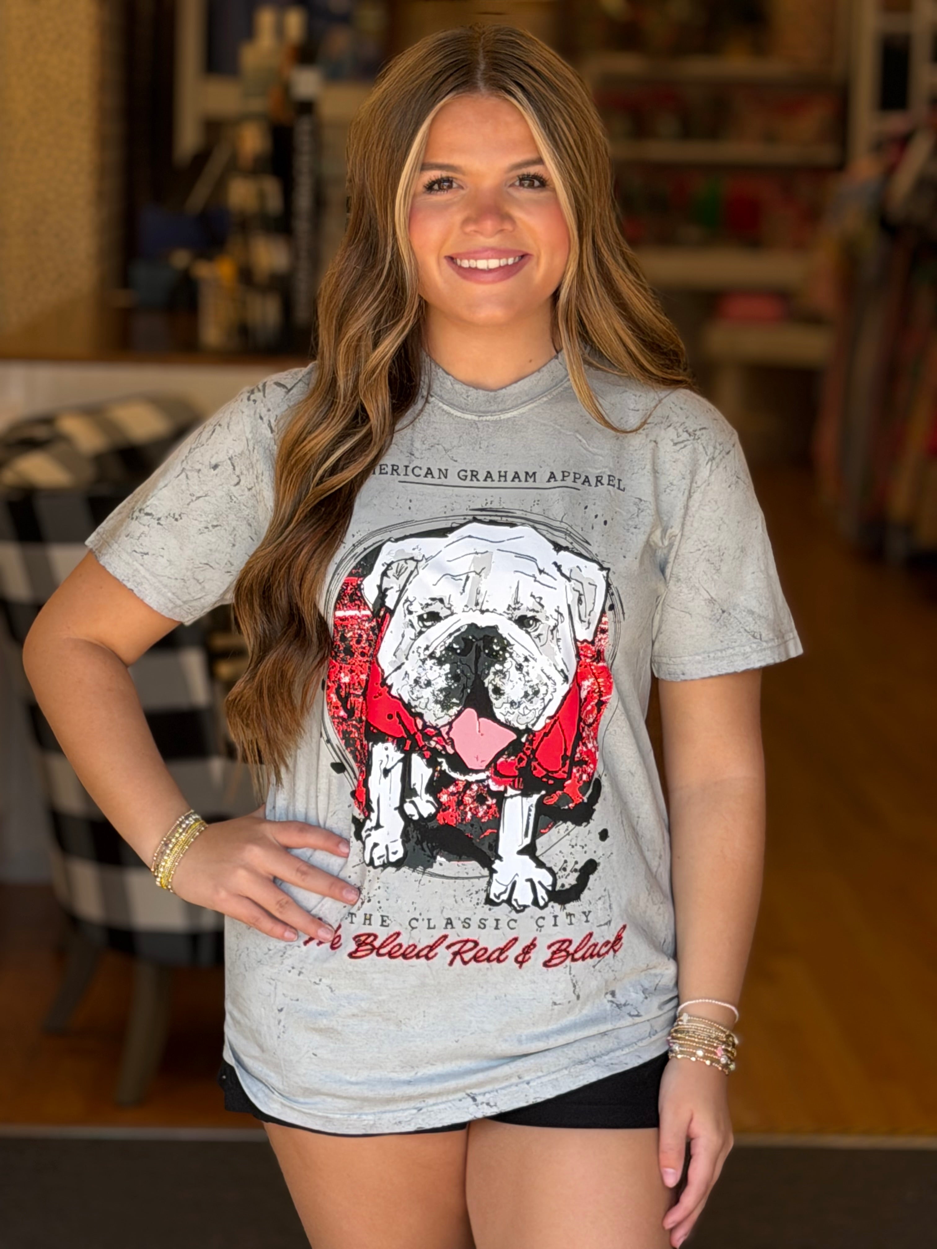 American Graham We Bleed Red and Black Tee
