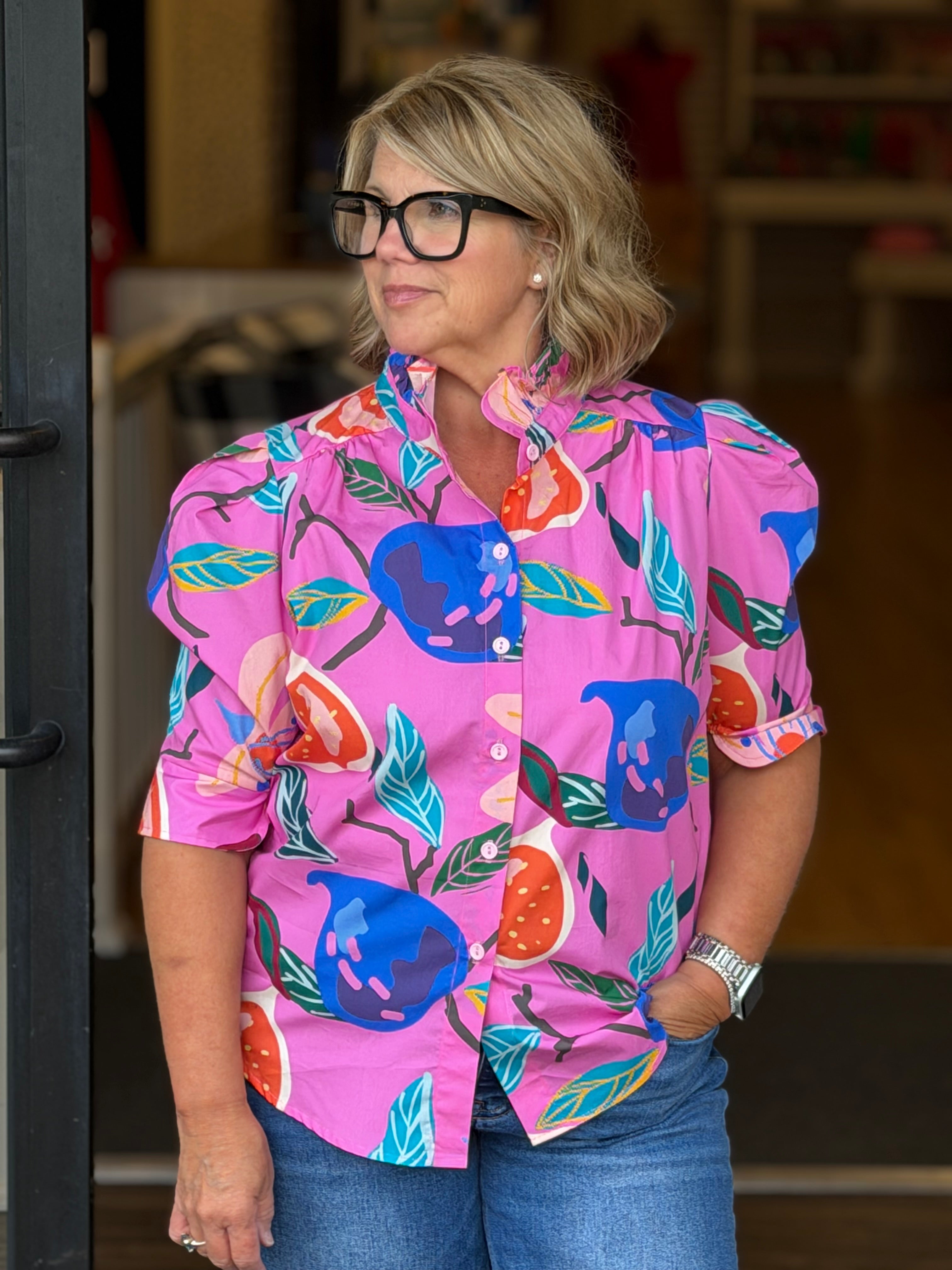 Adrienne Jodie Top in Petal Pop