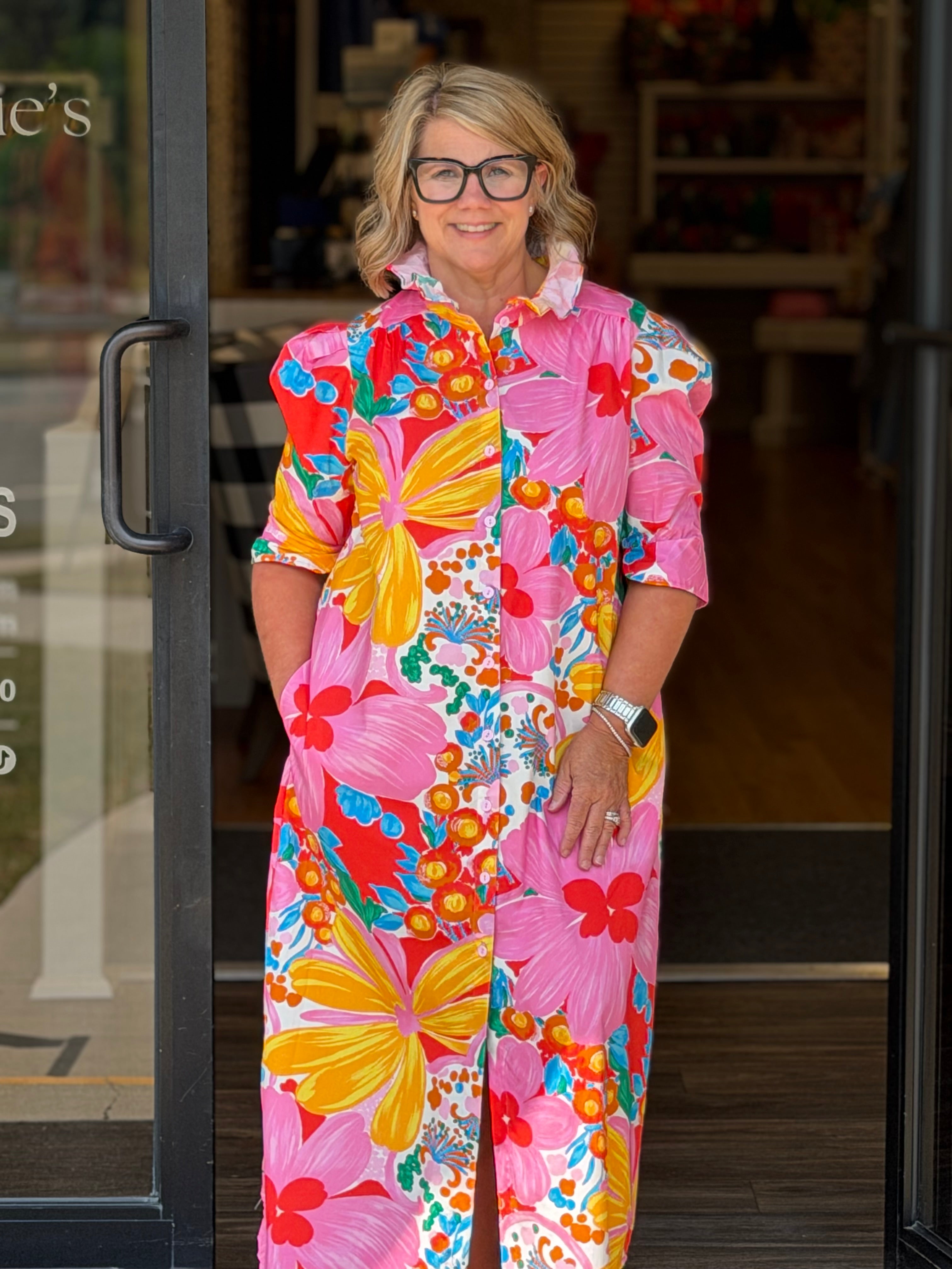 Adrienne Nina Dress in Garden Scape