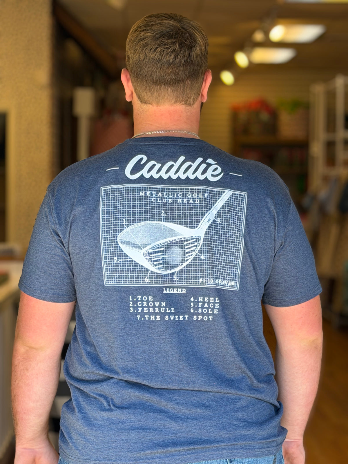 Caddie Blueprint Tee - Anchor Slate