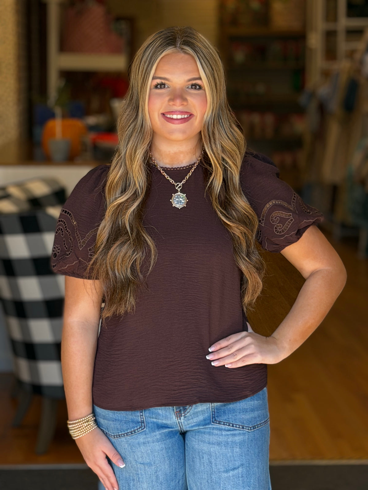 Mary Square Haley Top - Expresso