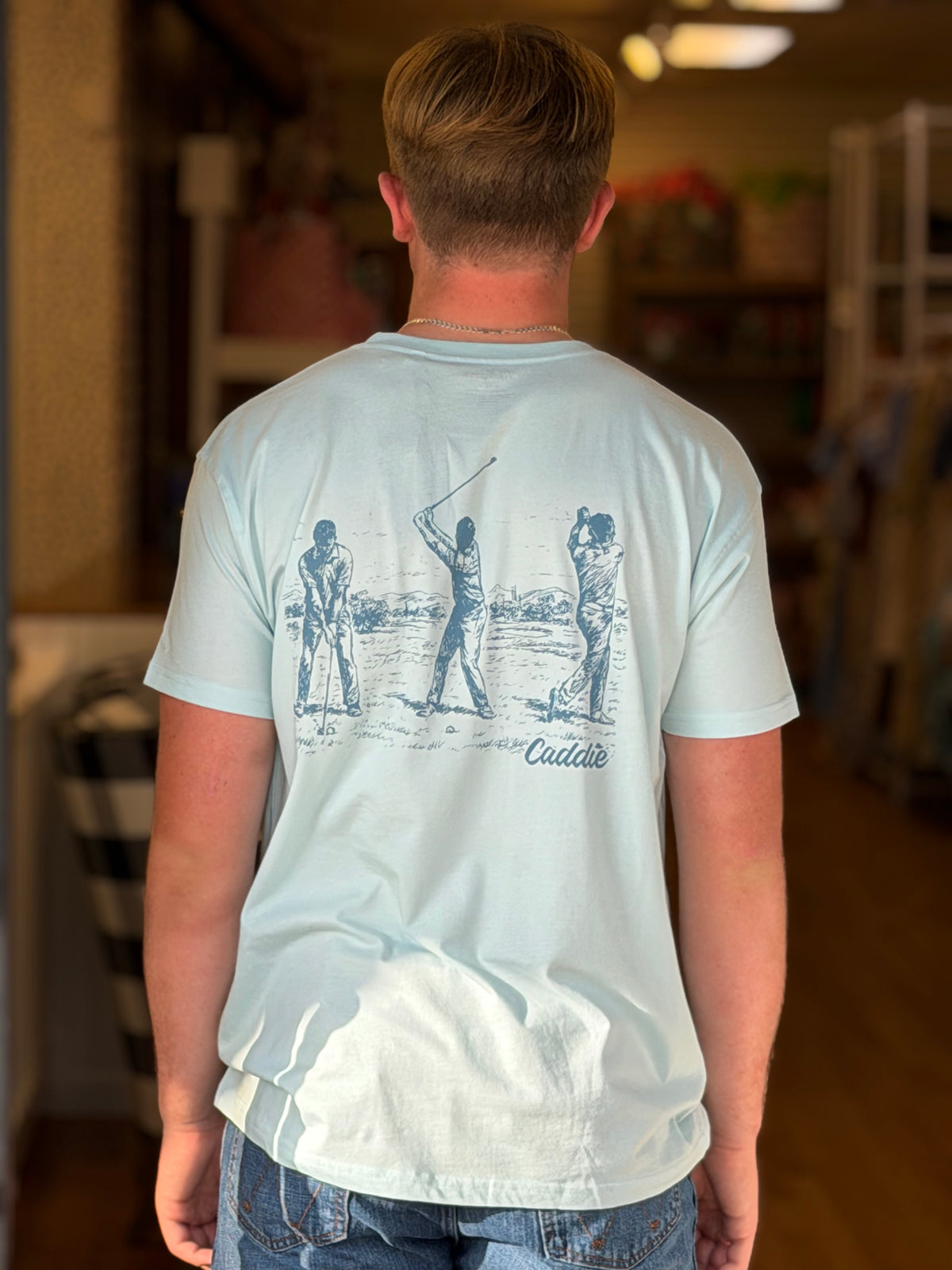 Caddie Art of the Swing Tee - Chambray