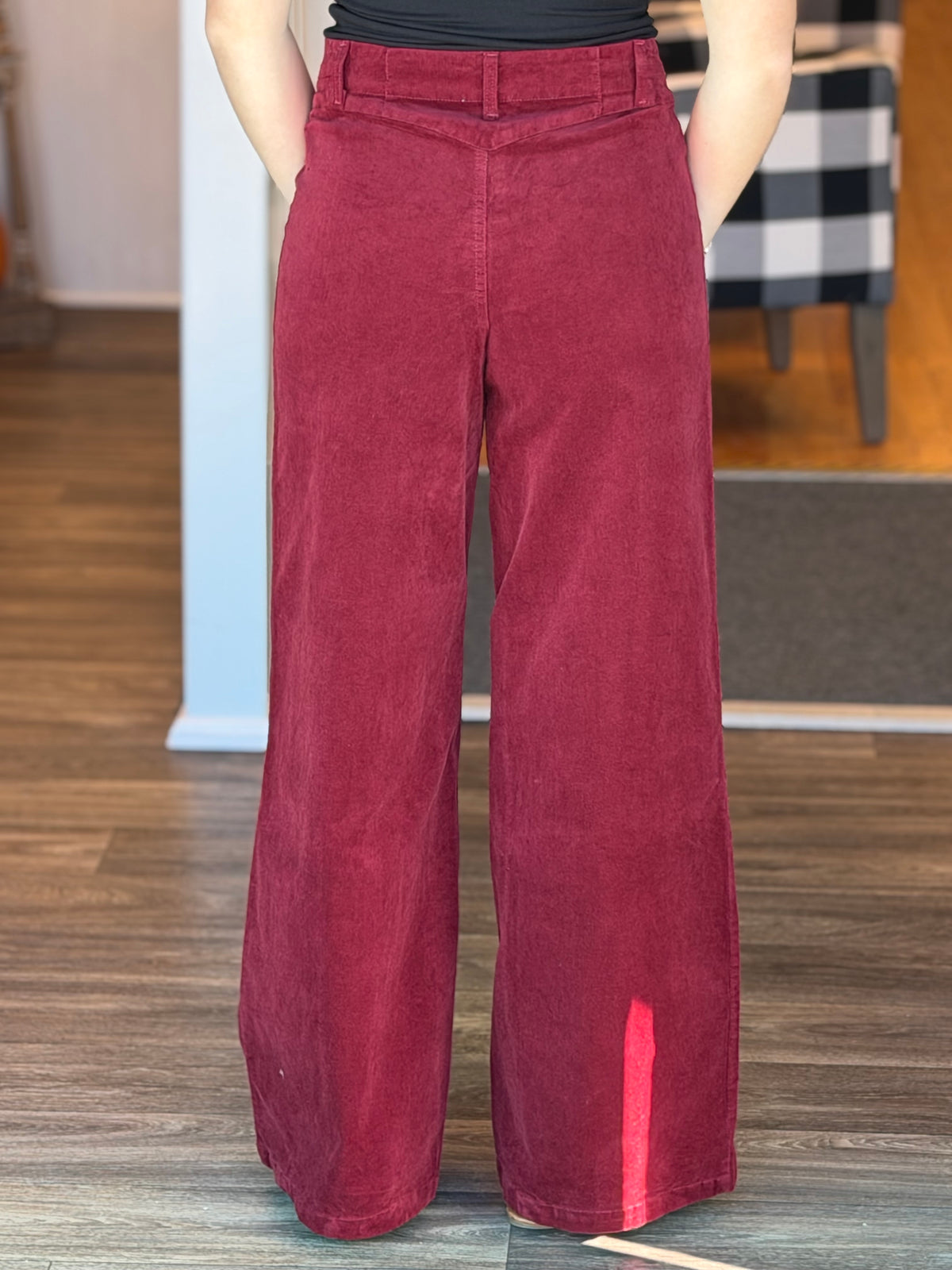 Crimson Corduroy Pants