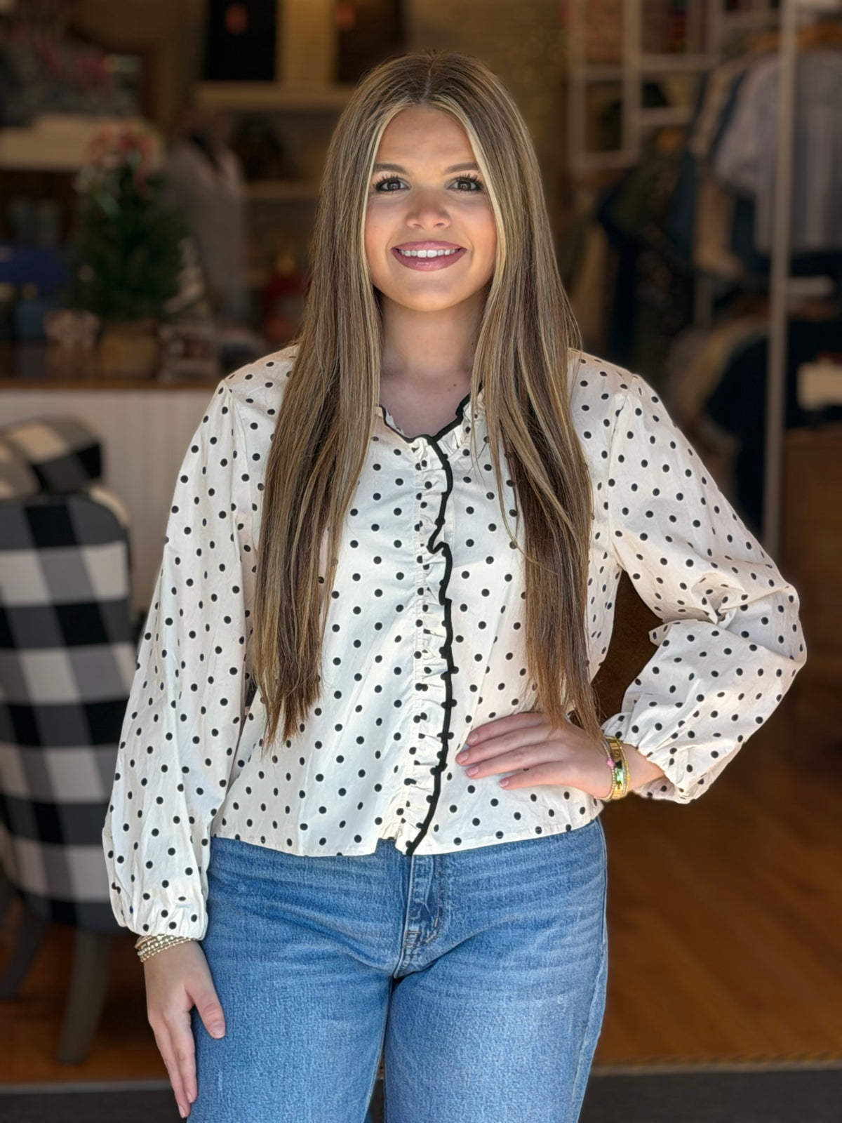 Big Business Top - Black and Oatmeal