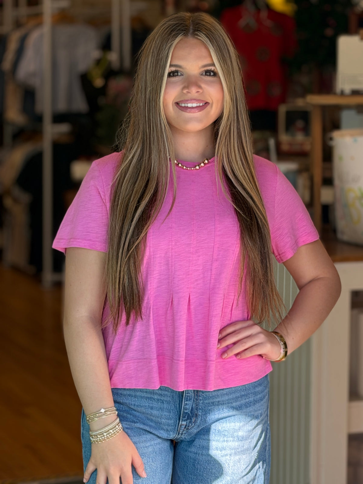 Mary Square Kimmy Top - Rose