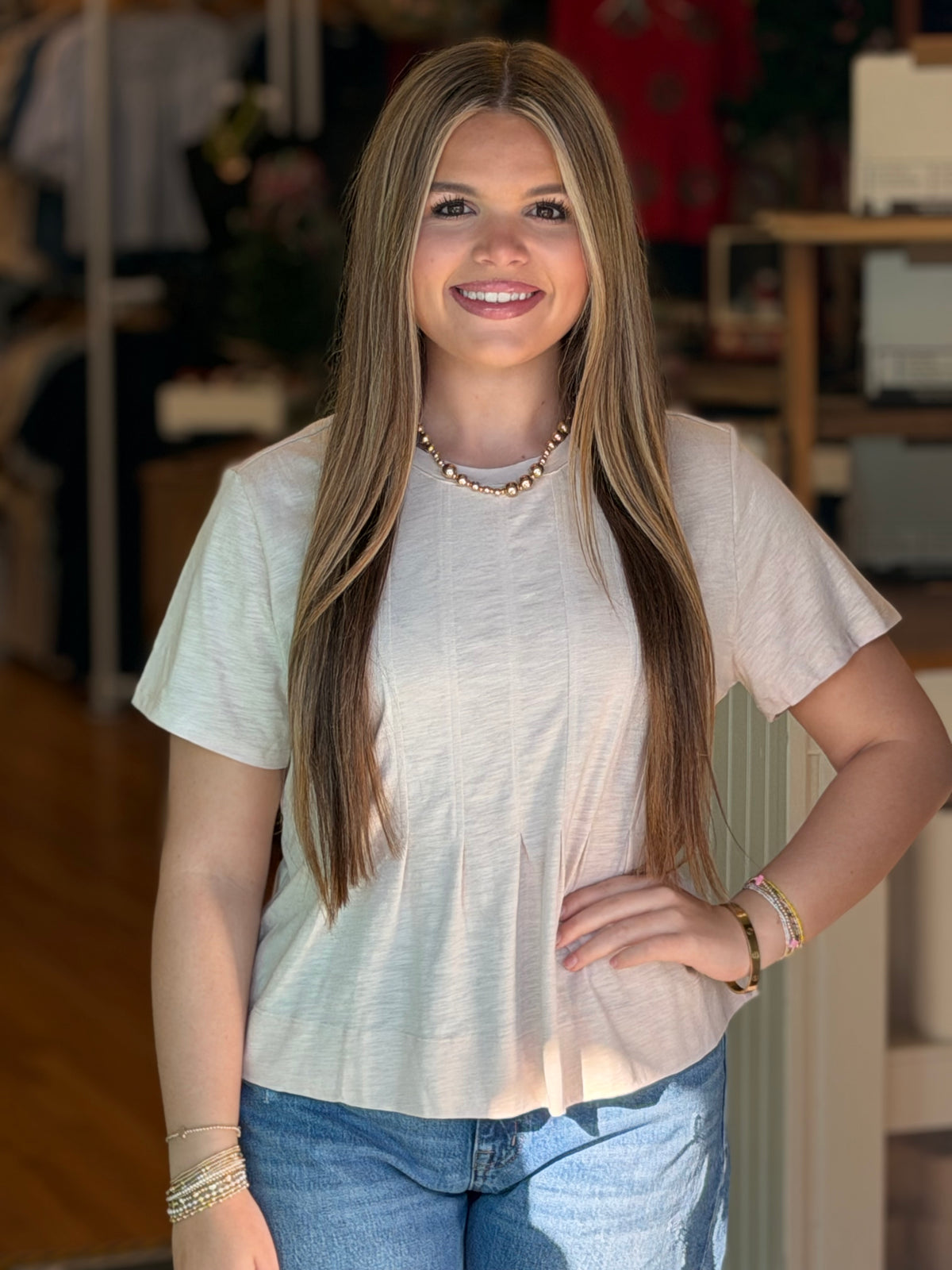 Mary Square Kimmy Top - Sand